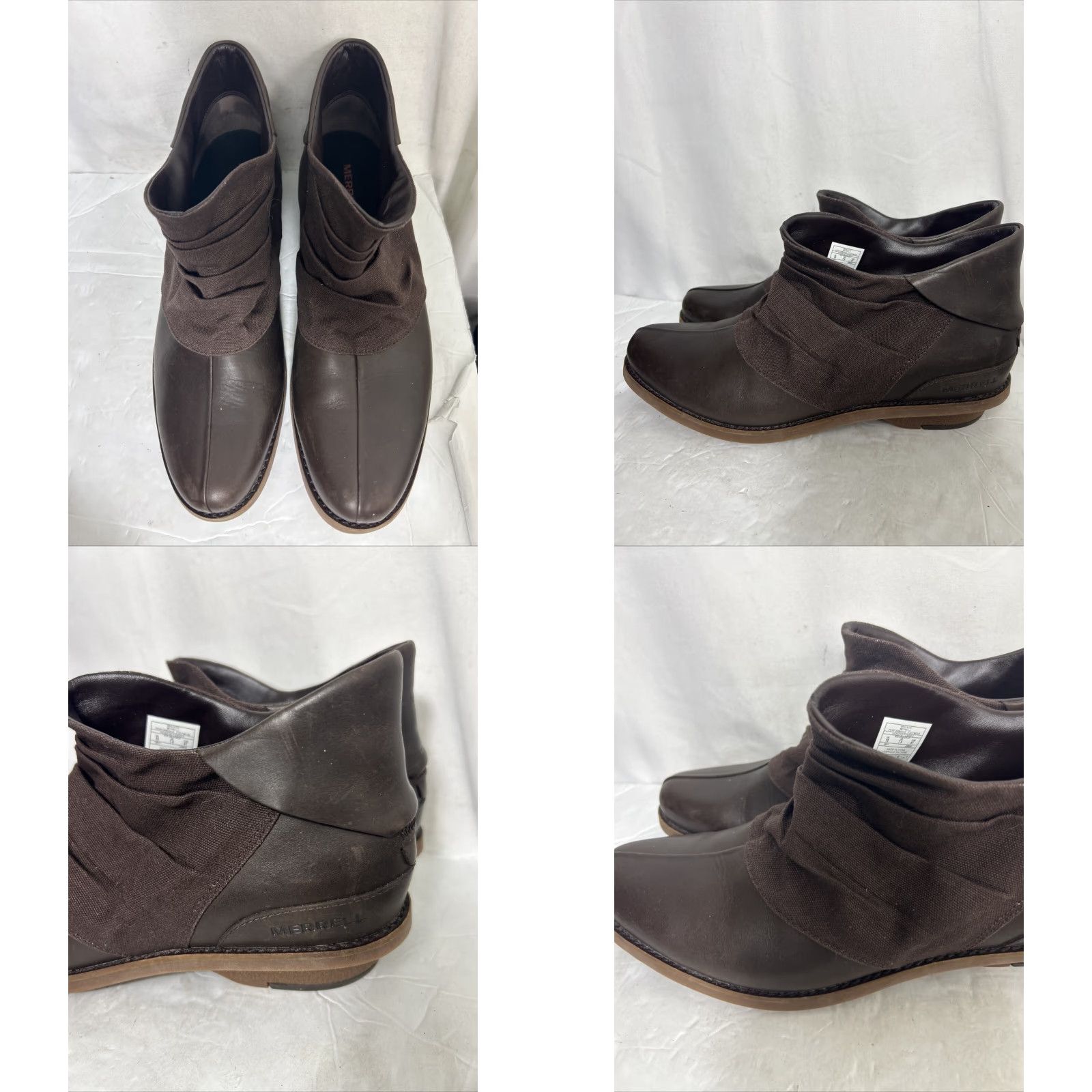 Merrell Merrell Adaline Bluff Bracken Ankle Boots Women Brown Leather 10 Boots Outdoor Casual Workwear Flat Heel Pull On 10 Size US 10 / IT 40 - 8 Thumbnail