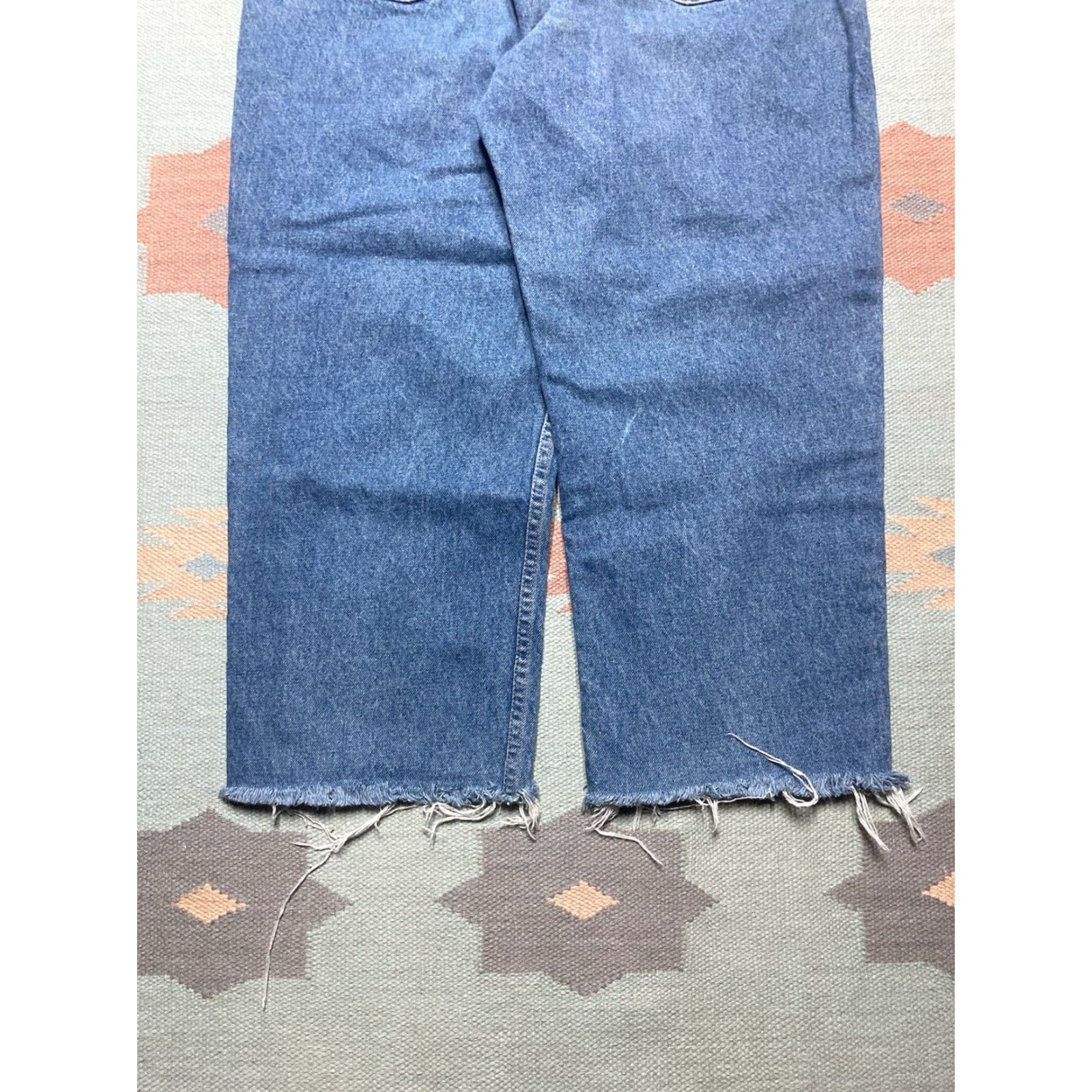 Tommy Hilfiger VINTAGE Tommy Hilfiger Jeans Wide-Leg Hip Hop 38x25 Men Blue 38 25 Inseam Skater Baggy Style Retro Y2K Flag Size US 38 / EU 54 - 2 Thumbnail