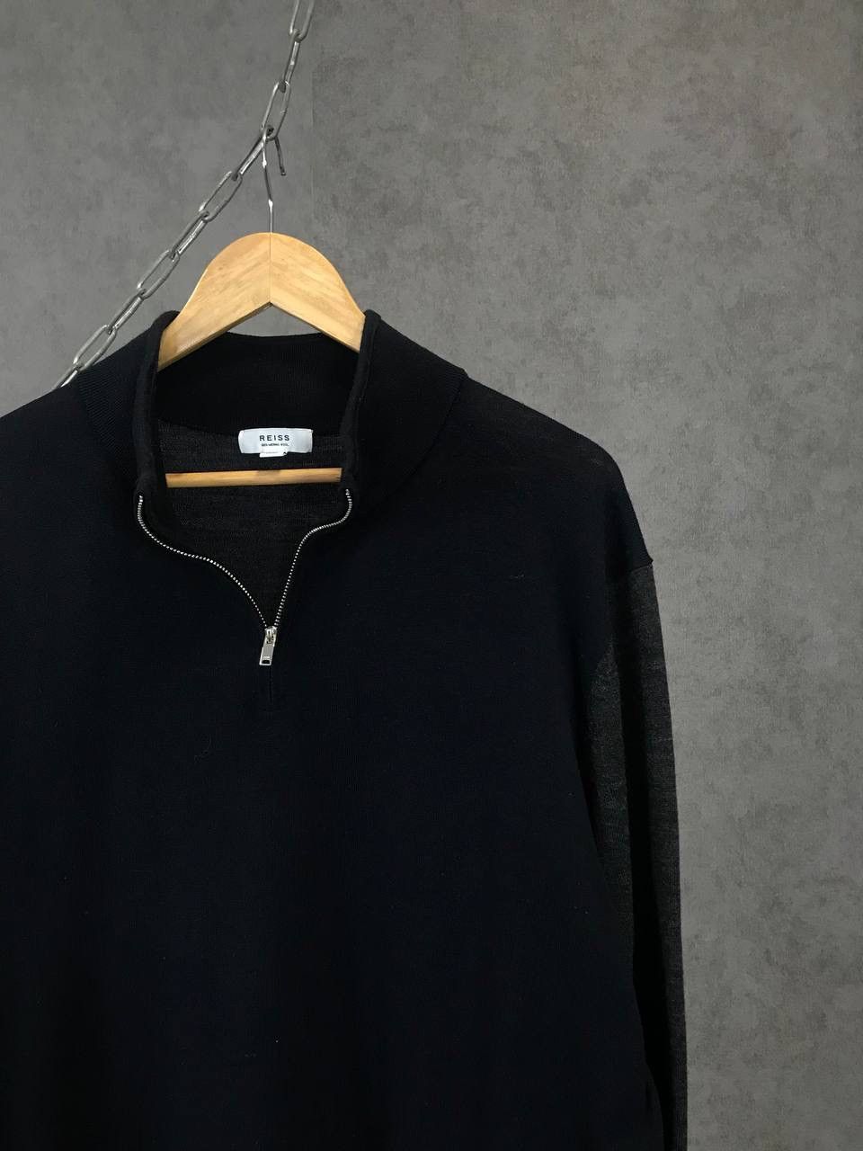 Reiss Reiss designer 1/3 zip merino wool sweater Size US XXL / EU 58 / 5 - 2 Thumbnail