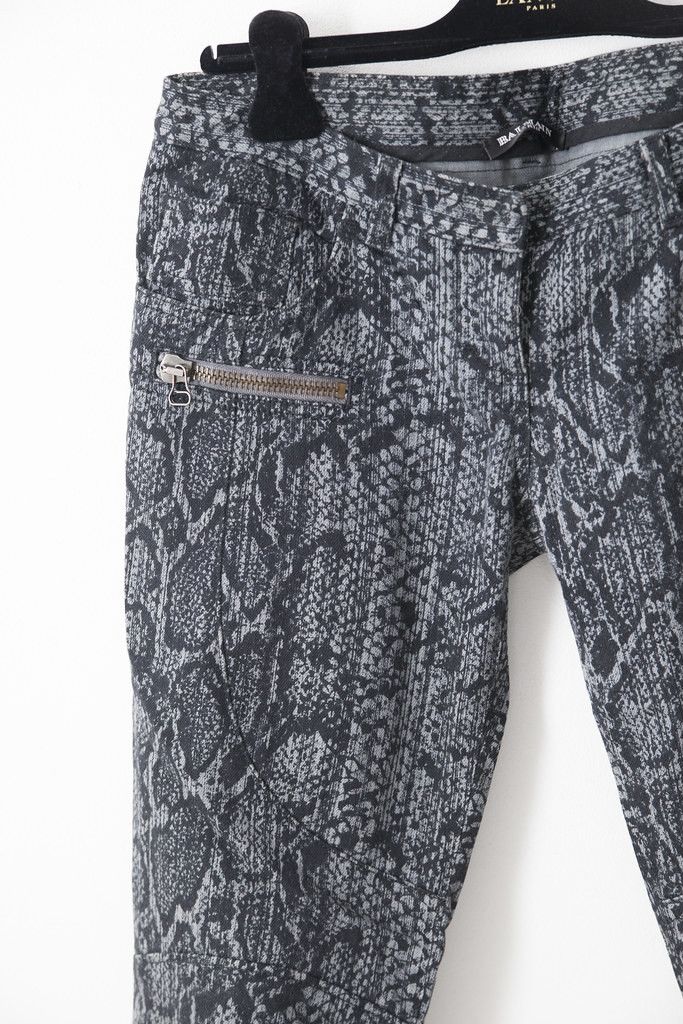 Balmain AW08 snake print skinny jeans Size 26" / US 2 / IT 38 - 4 Thumbnail