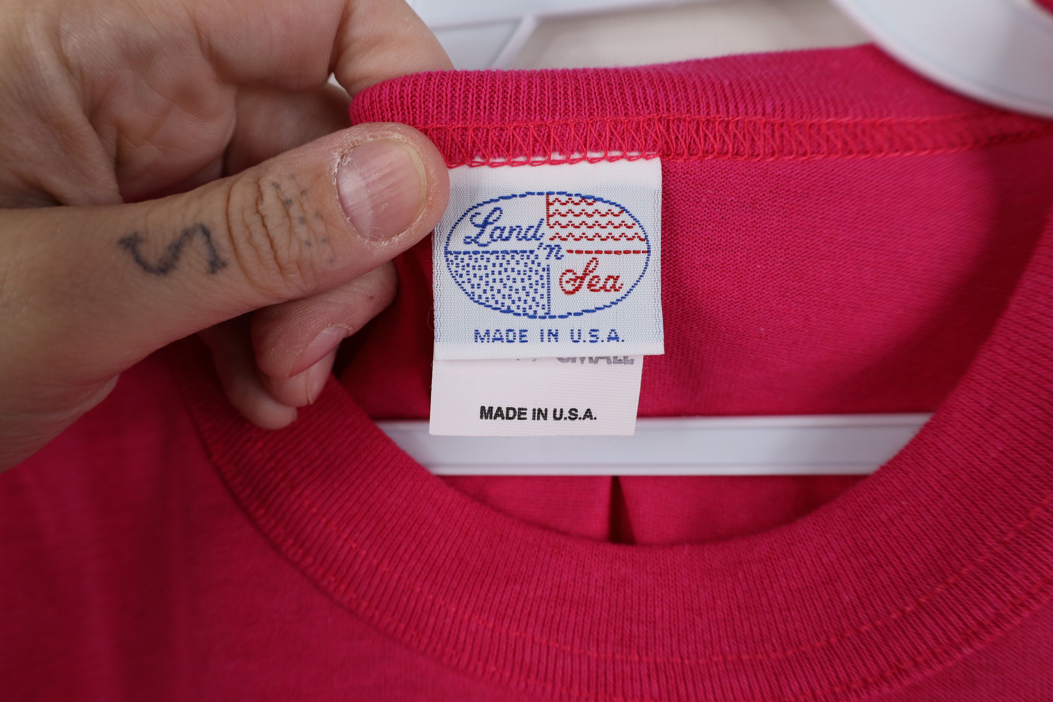 Vintage Vintage 90s Streetwear Blank Short Sleeve T-Shirt Pink USA Size S / US 4 / IT 40 - 6 Thumbnail