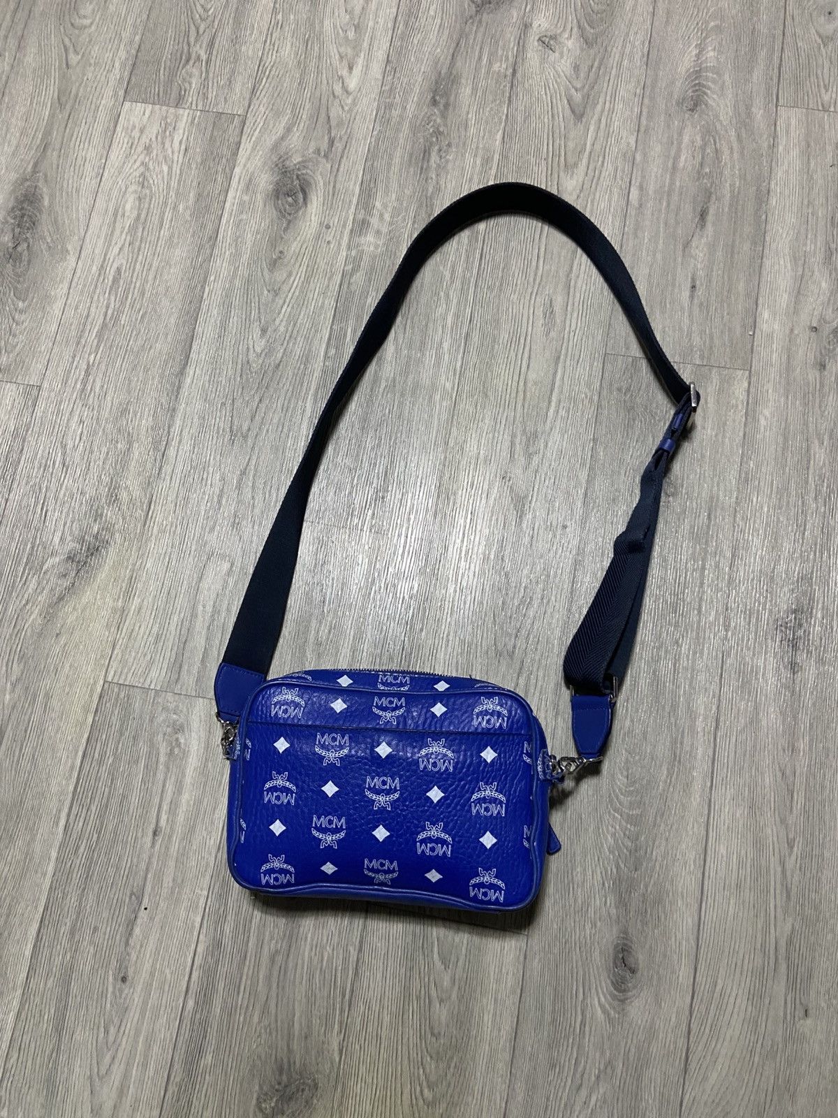 MCM MCM blue monogram crossbody bag Size ONE SIZE - 7 Thumbnail