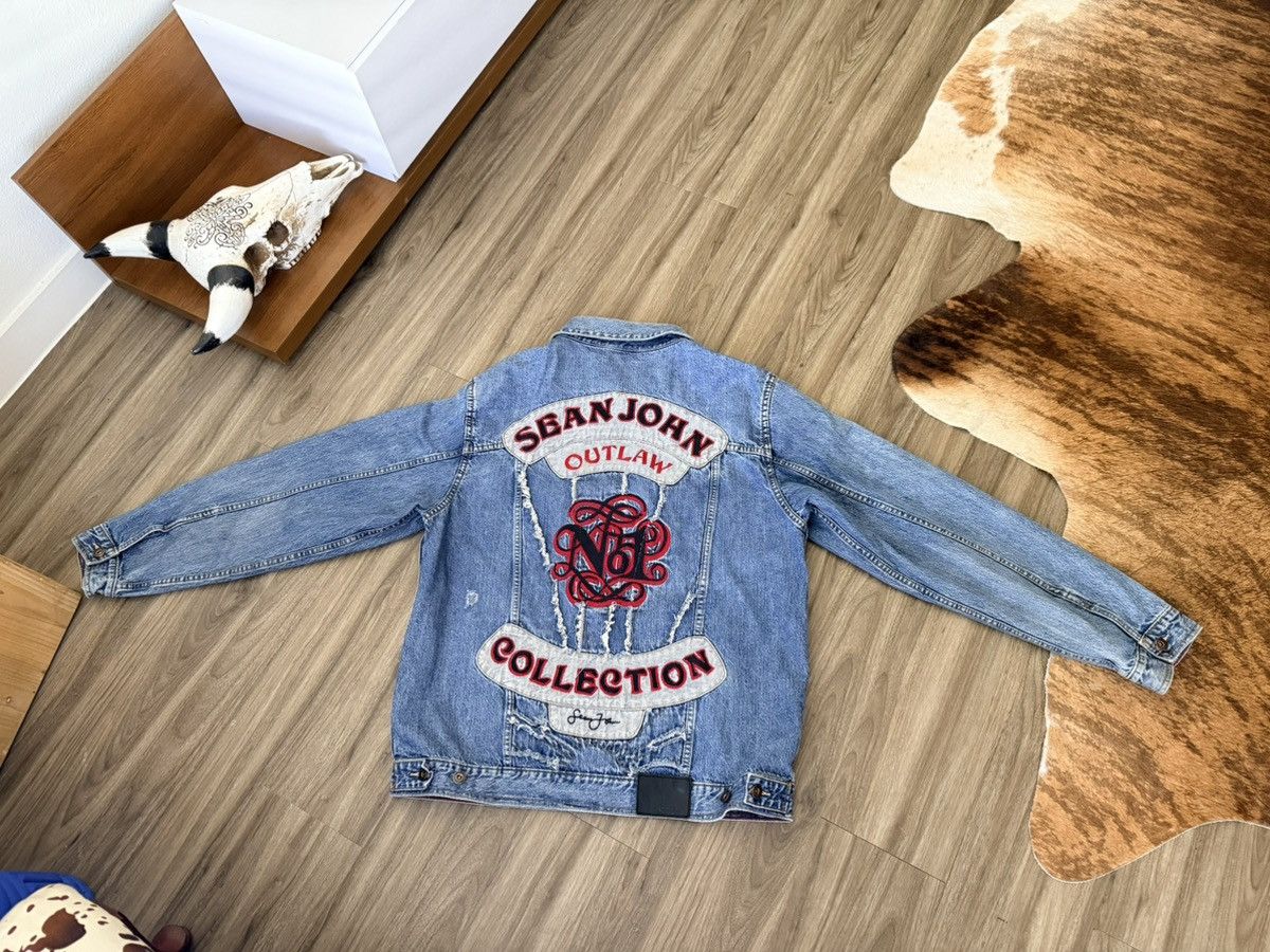 Sean John Vintage Sean John Outlaw Collection Denim Jean Jacket 3XL Size US XXL / EU 58 / 5 - 4 Thumbnail