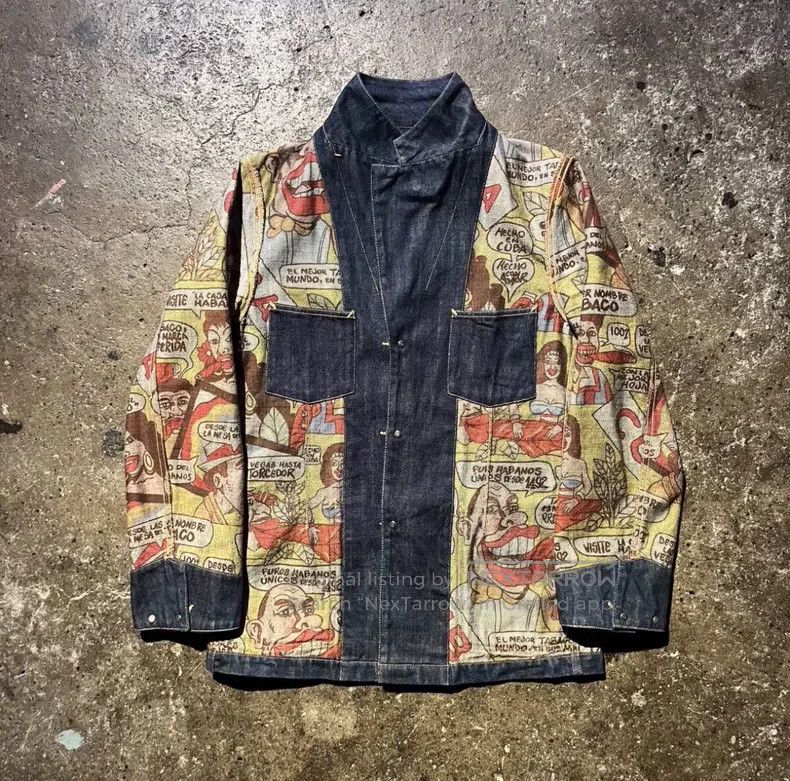 Comme des Garcons Comme Des Garcons Printed Double-Faced Denim Work Jacket Size US S / EU 44-46 / 1 - 1 Thumbnail