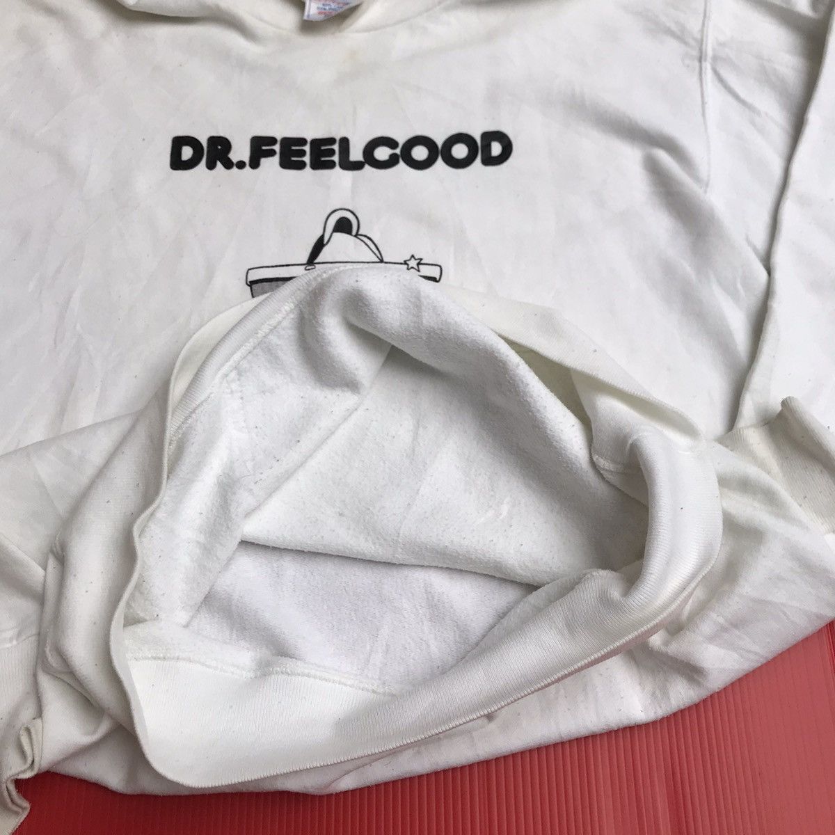 Band Tees × Vintage Vintage Dr Feelgood Hoodie Jumper White Jacket Sportswear Size US M / EU 48-50 / 2 - 10 Thumbnail