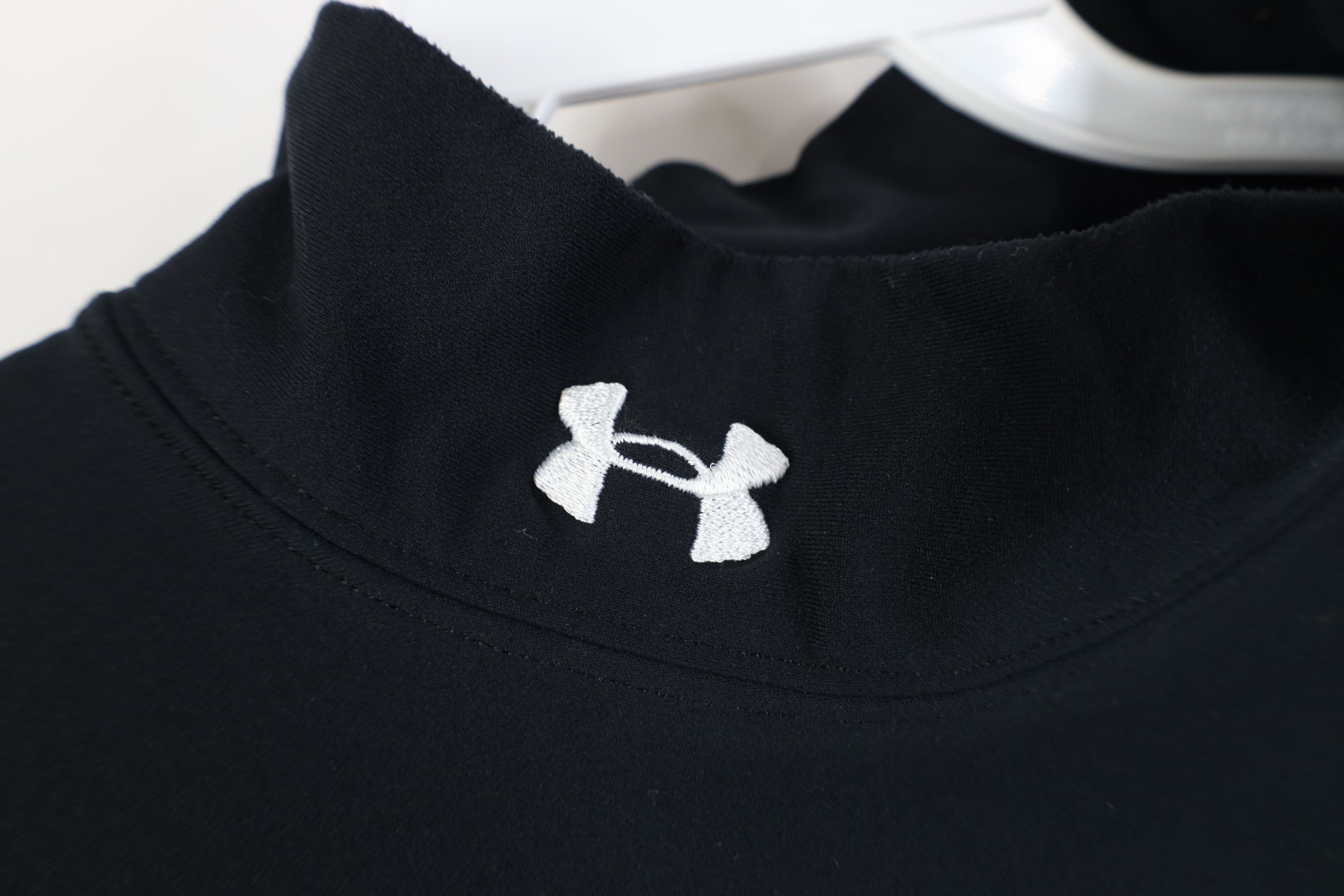 Under Armour Vintage Under Armour Compression Mock Neck T-Shirt Black USA Size US XL / EU 56 / 4 - 4 Thumbnail