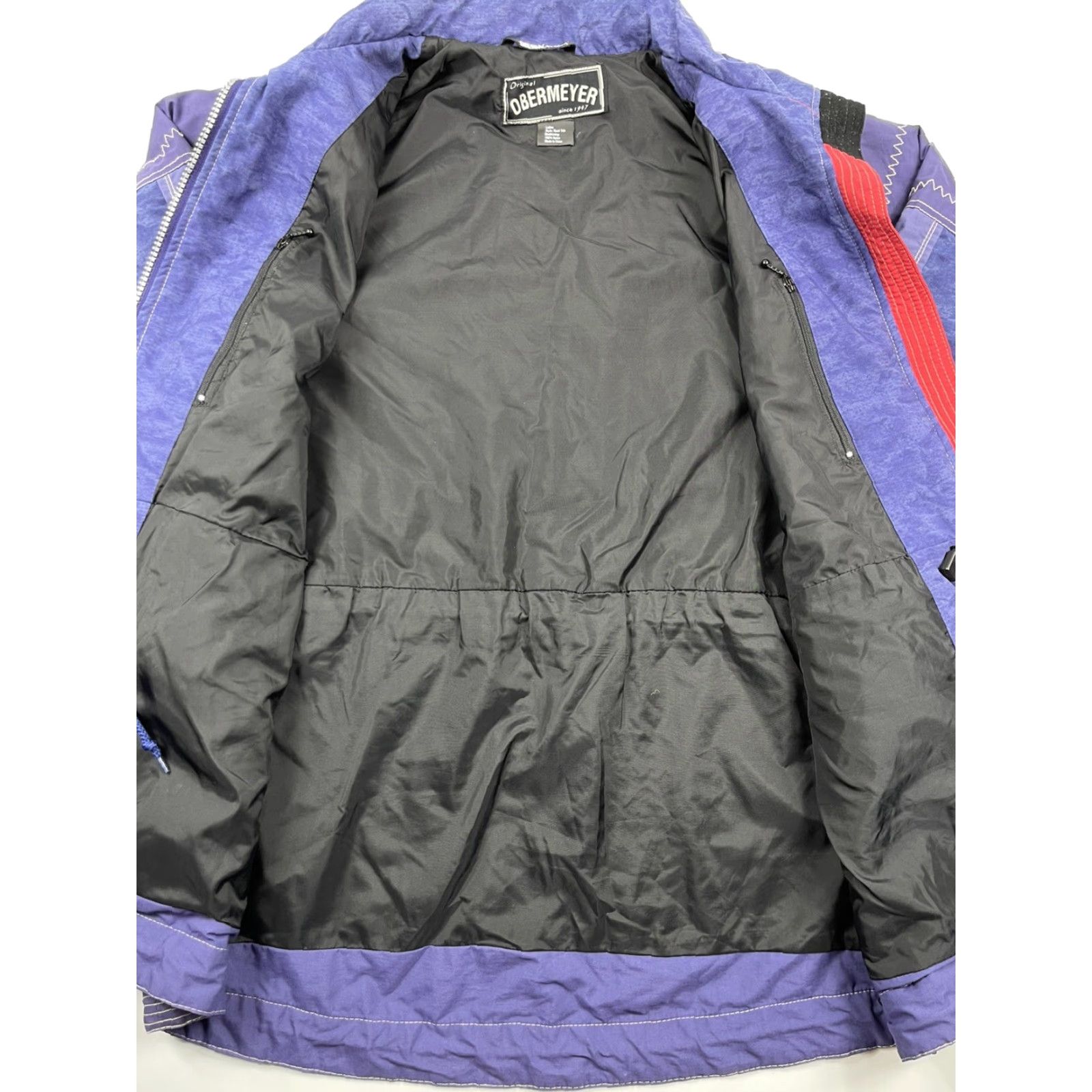 Obermeyer VINTAGE Obermeyer Ski Jacket Womens Shell Lined Parka XL Purple 90s 80s Road Trip Full Zip Hood Size XL / US 12-14 / IT 48-50 - 4 Thumbnail