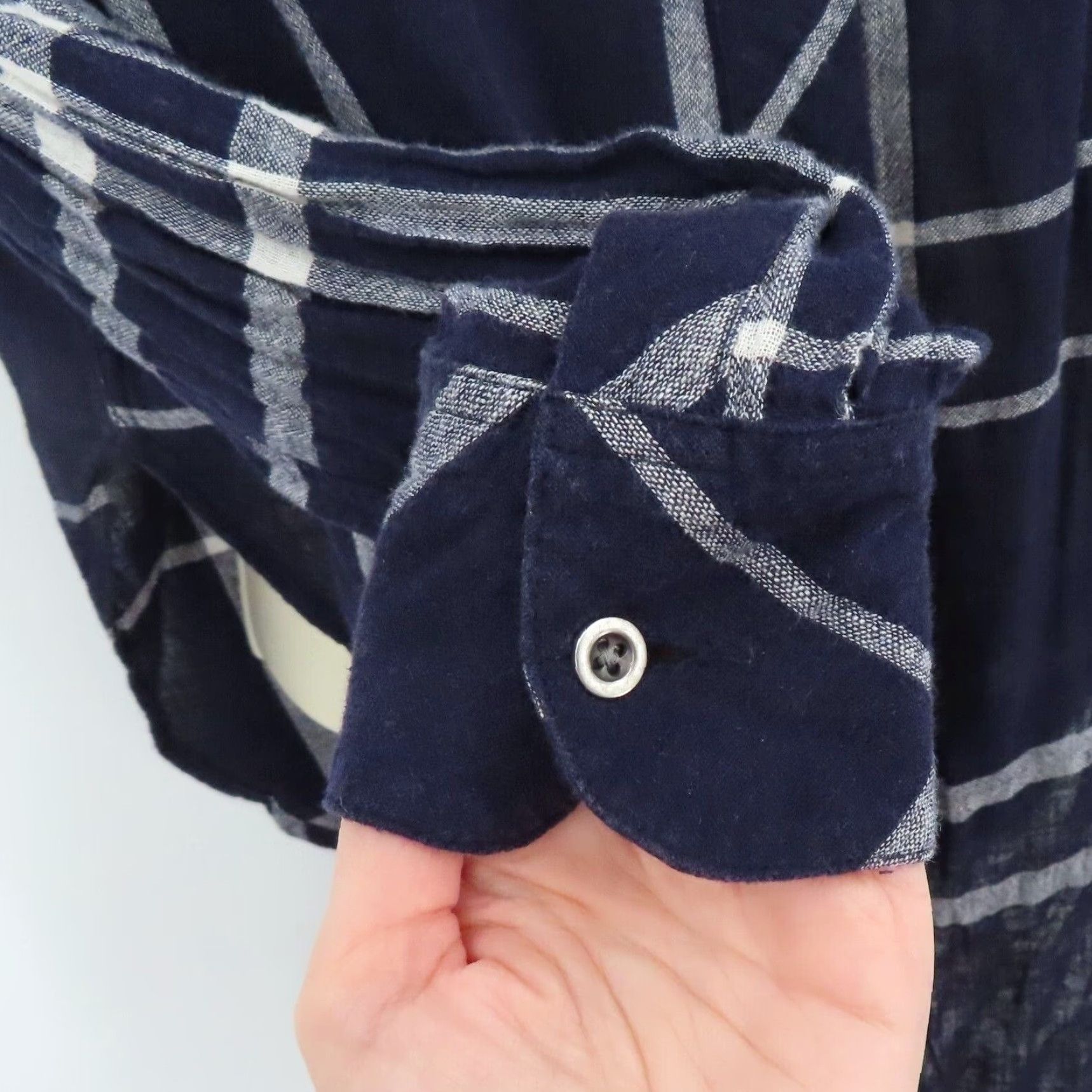 Rails VINTAGE? No - Rails x Free People Womens XS Charli Blue Plaid Collared Button Down Shirt Linen Size XS / US 0-2 / IT 36-38 - 5 Thumbnail