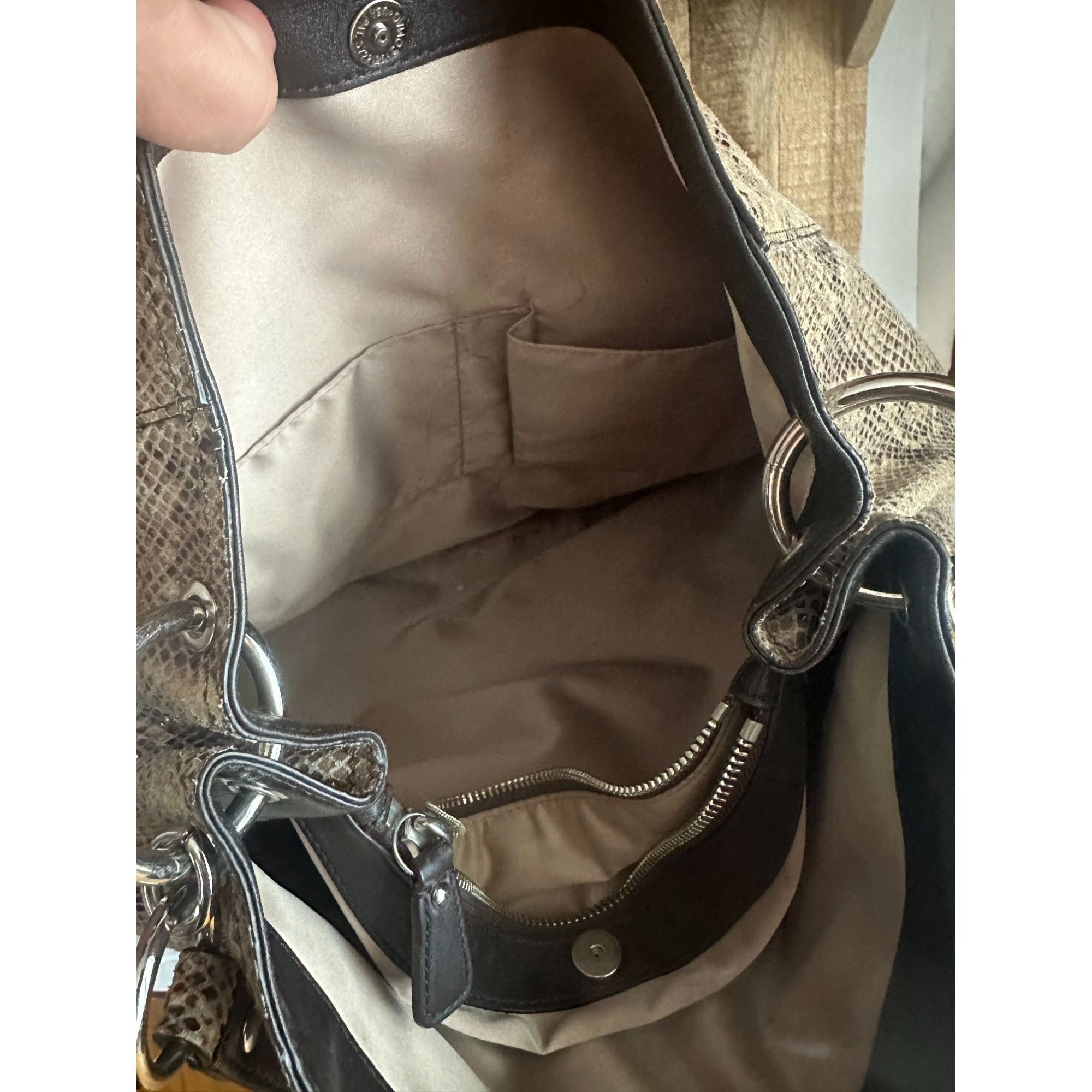 Coach COACH F24383 beige/brown PARK PYTHON HOBO Size ONE SIZE - 13 Thumbnail