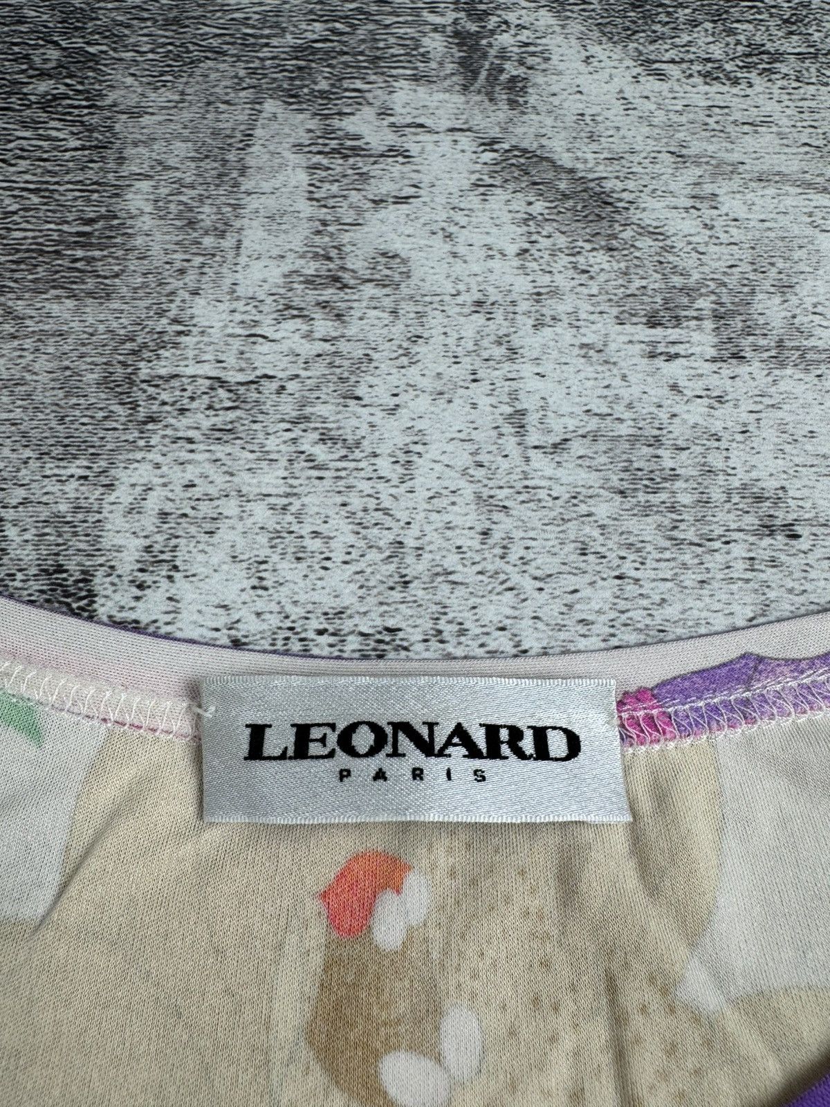 Leonard Paris × Vintage RARE Leonard Paris Floral Silk 40 Designer Tunic Dress Luxury Shirt Blouse Top Size M / US 6-8 / IT 42-44 - 18 Thumbnail