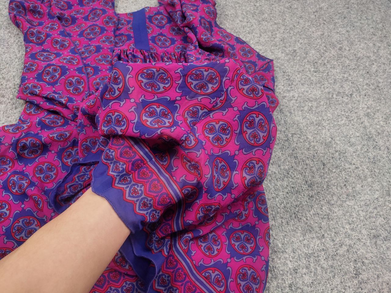 Anna Sui Anna Sui Design Mixed Art Silk Dress dolman sleeve Tunik Size M / US 6-8 / IT 42-44 - 12 Thumbnail