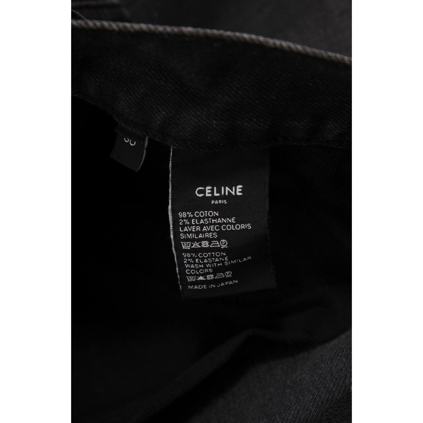 Celine SK 003 Vintage Black Grey Jeans - 02316 Size US 30 / EU 46 - 10 Thumbnail