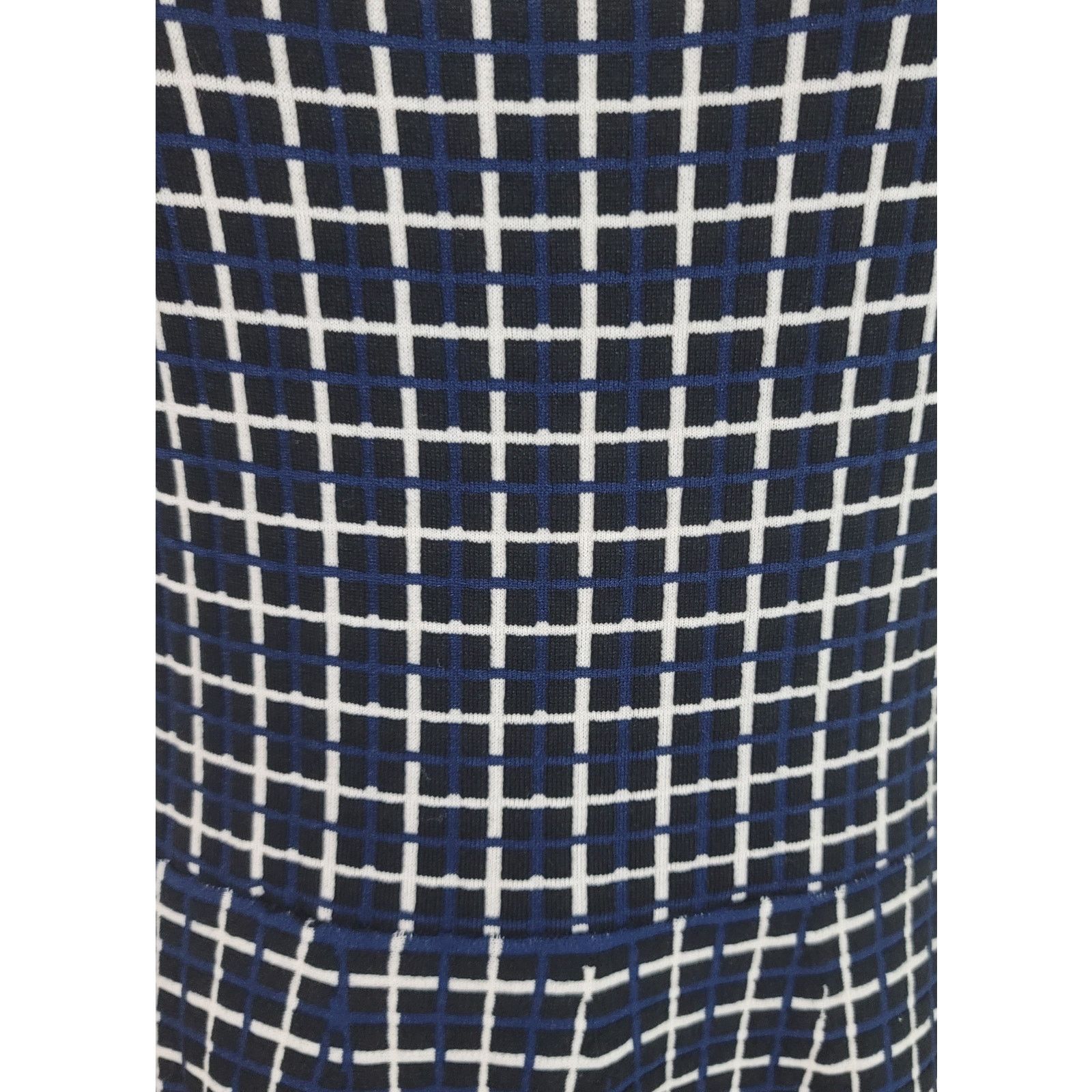 Topshop TopShop Black Blue Plaid Flippy Skater Dress 6 Fit & Flare Size M / US 6-8 / IT 42-44 - 5 Thumbnail