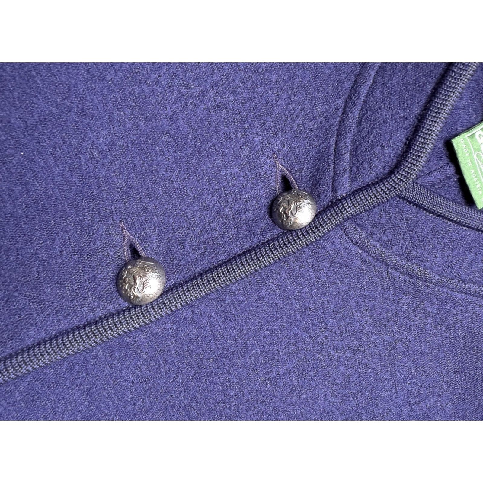 Vintage VTG Geiger Long Cardigan Jacket Violet Austria 100% Wool Womens Size 44 - Vintage-Inspired Tweed Sweater Size M / US 6-8 / IT 42-44 - 5 Thumbnail