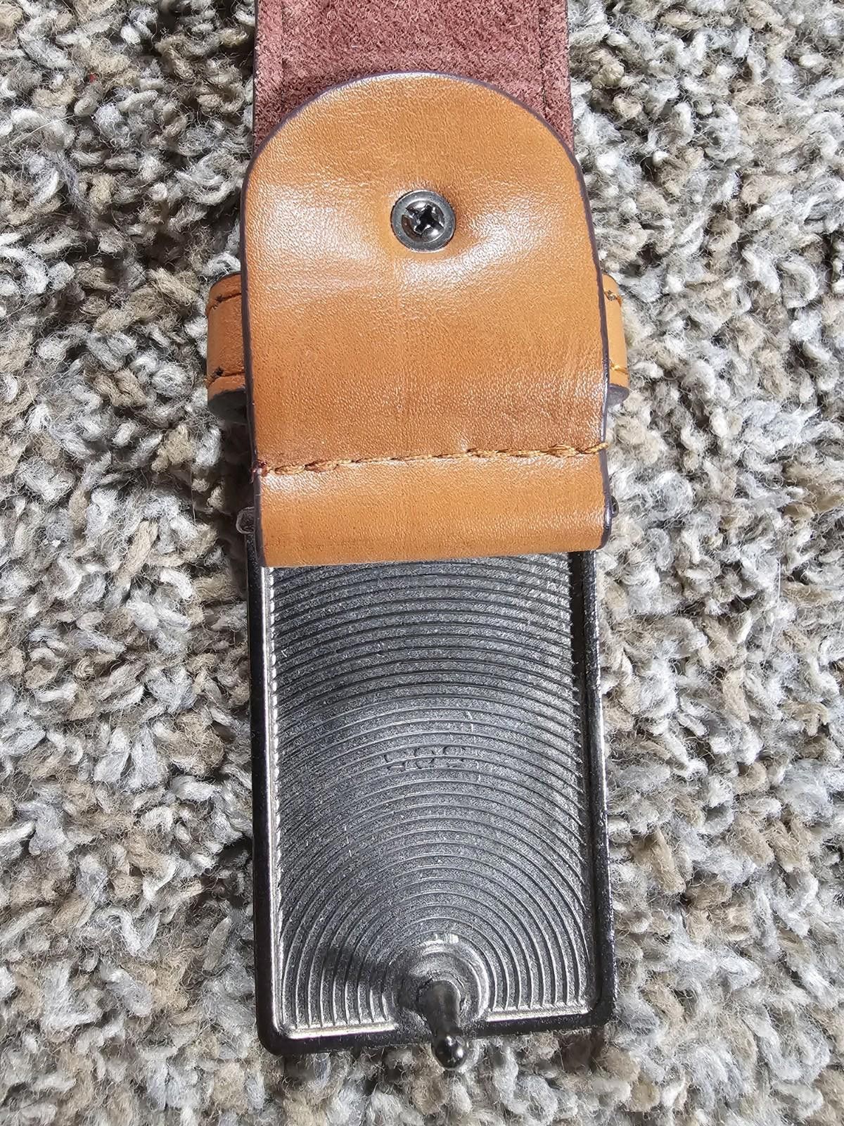 Designer DIKA BEILA Mens Leather Belt Brown Very Soft Size ONE SIZE - 3 Thumbnail