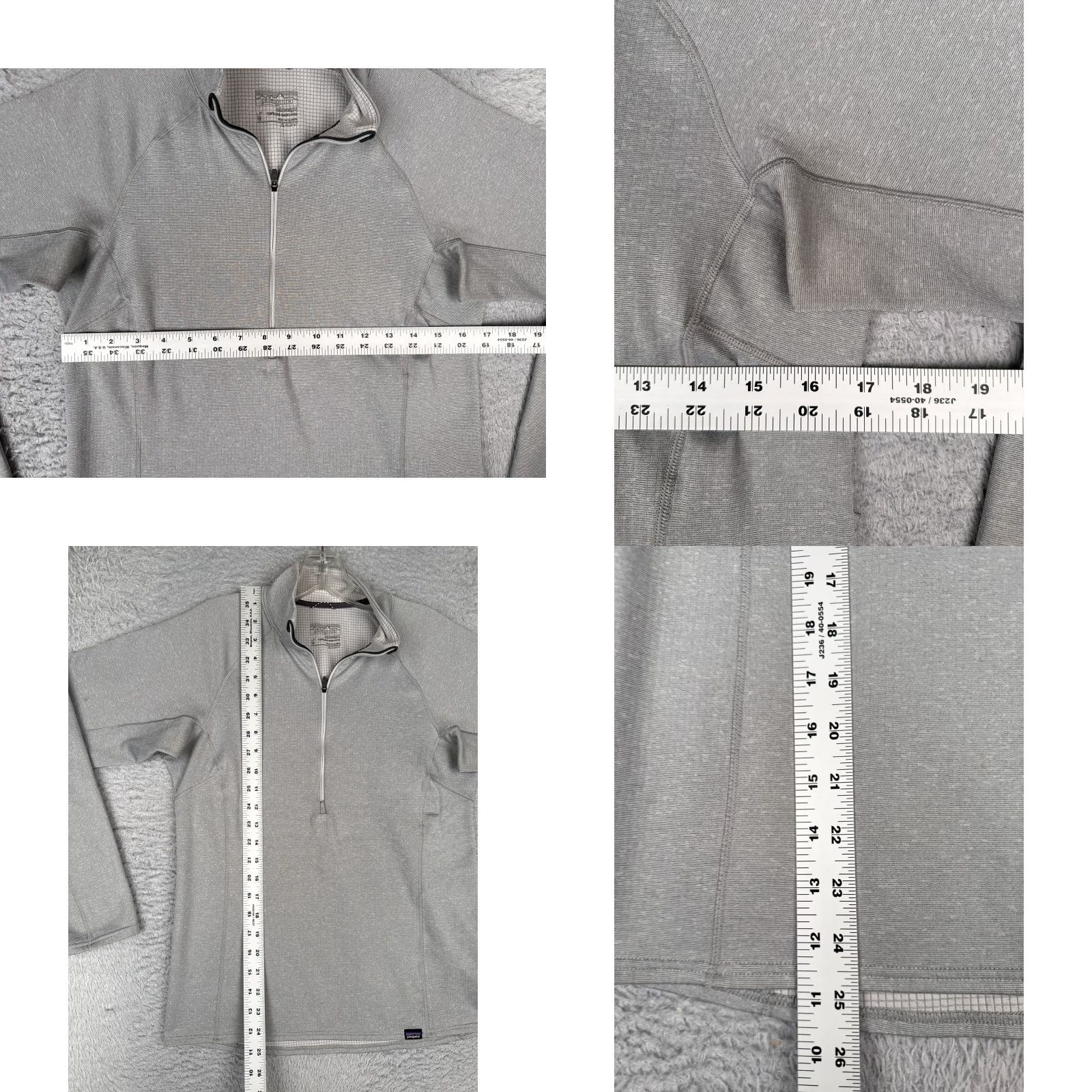 Patagonia Patagonia Shirt Women Medium Gray Capilene Baselayer 1/4 Zip Activewear Made in El Salvador Regular M Gray Womens 1/4 Zip Patagonia Shirt Size M / US 6-8 / IT 42-44 - 8 Thumbnail