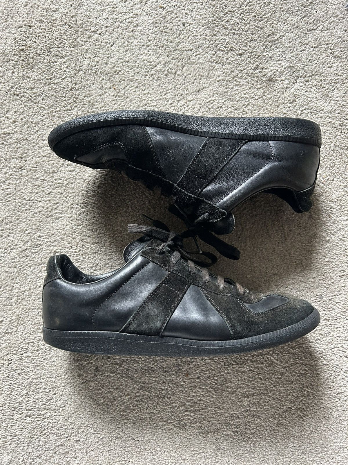 Pre-owned Maison Margiela All Black Gat Sneaker