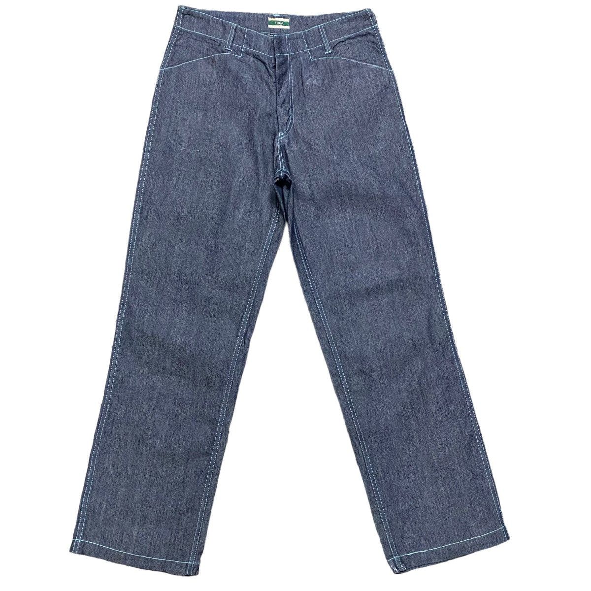 Toga Toga Archive Blue Stitch Denim Nankai Pants Size US 30 / EU 46 - 1 Thumbnail