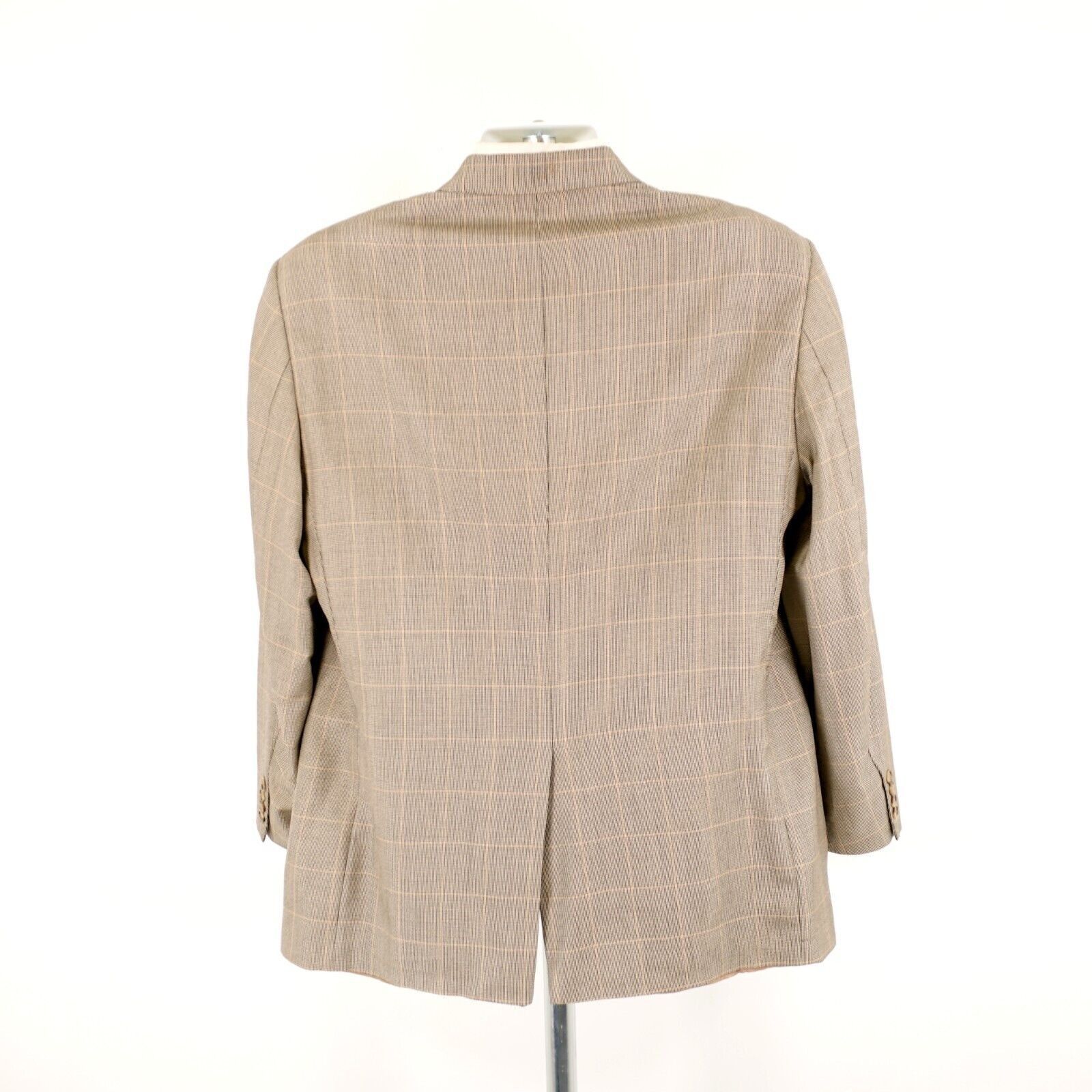 Brooks Brothers Brooks Brothers 346 Silk Wool 42R Tan Check W/ Yellow Window Size 42R - 6 Thumbnail