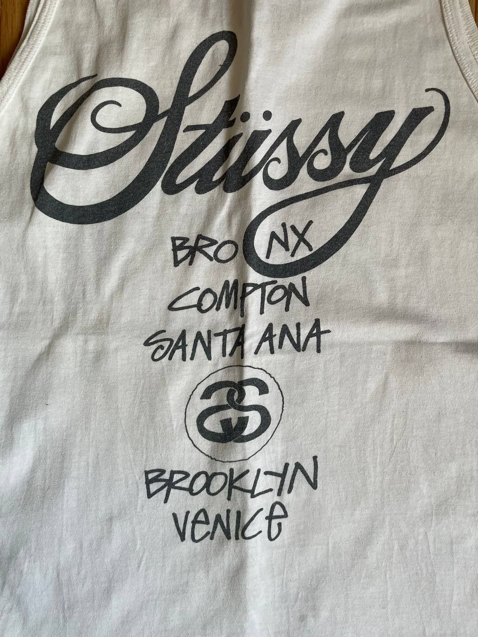 Japanese Brand × Stussy Stussy Tour Big Logo Tank Top Shirt Size US M / EU 48-50 / 2 - 14 Thumbnail