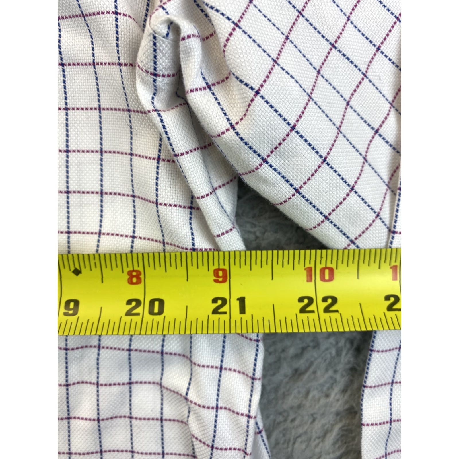 Charles Tyrwhitt Charles Tyrwhitt Button Shirt Men's 16 35 Inch Blue Brown White Check 85-29 Dress Shirt Slim Regular Button-Down Collar Men Size US L / EU 52-54 / 3 - 6 Thumbnail