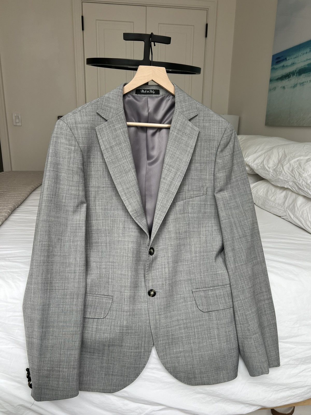 Other New Custom Made in Italy Mens Wool Gray Suit 42R US / 52 EU Size 42R - 17 Thumbnail