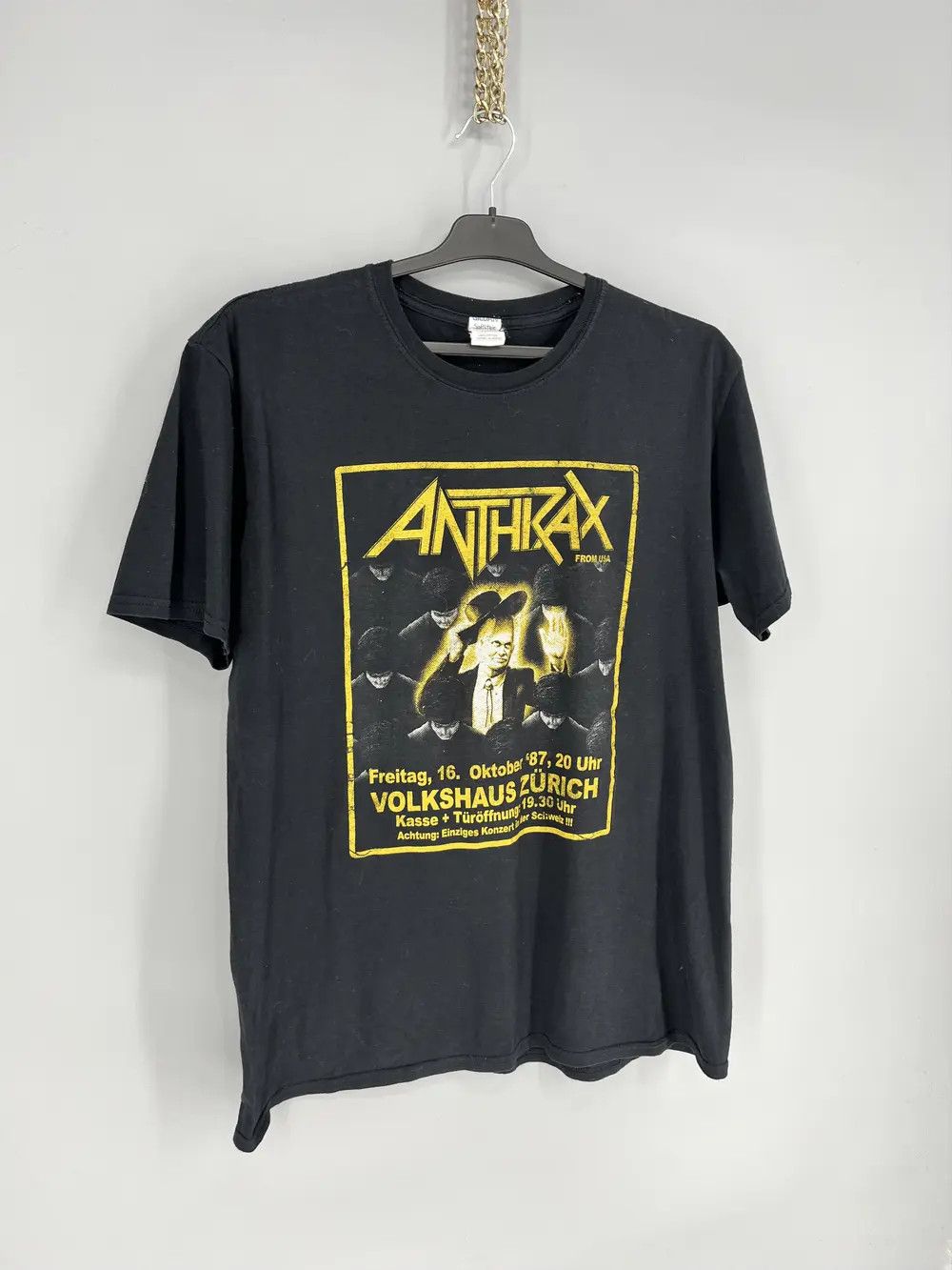 Band Tees × Vintage Vintage Y2K Anthrax Horror Skulls Band Rock Streetwear Tee Size US L / EU 52-54 / 3 - 2 Thumbnail
