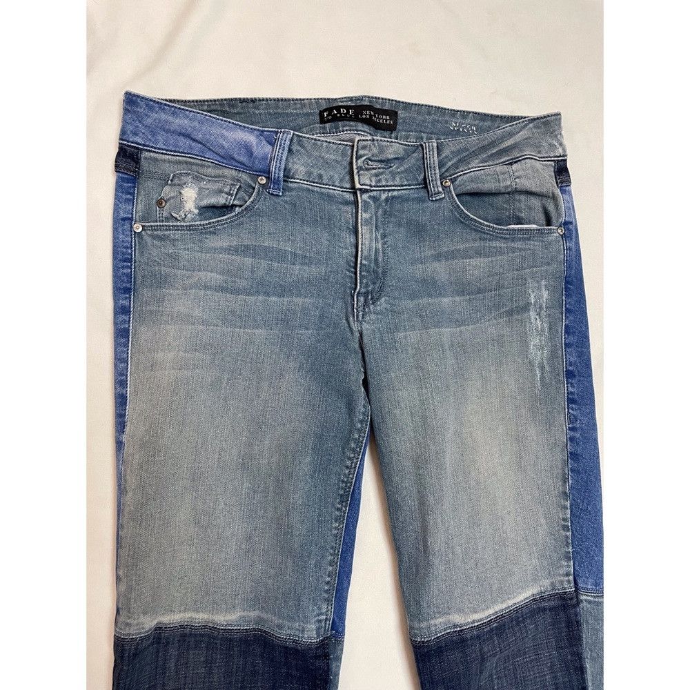 Other Fade to Blue Tri-Color Patchwork Slim Fit Jeans Size 28 Size 28" / US 6 / IT 42 - 8 Thumbnail