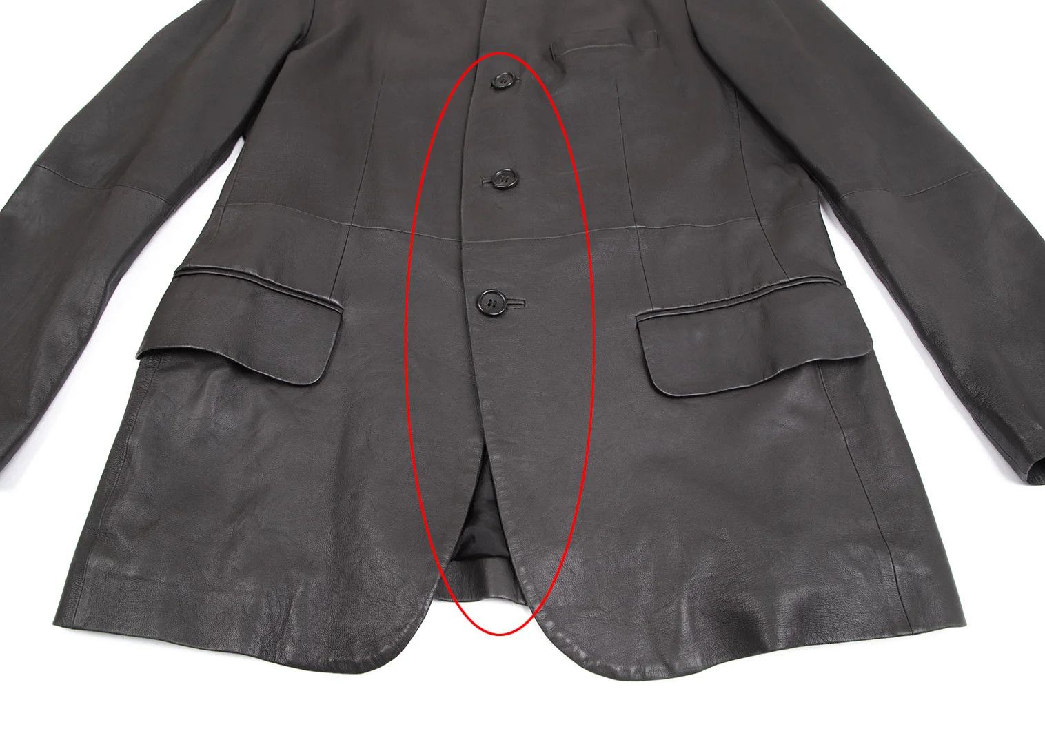 Issey Miyake Lamb Leather Band Collar Jacket in Black Size 4 Size US XL / EU 56 / 4 - 11 Thumbnail