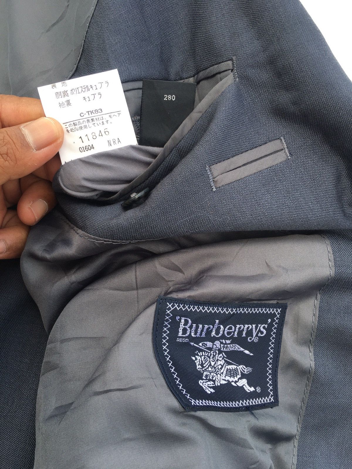 Burberry Rare Vintage Burberry Plain Blazer Size 36R - 13 Thumbnail