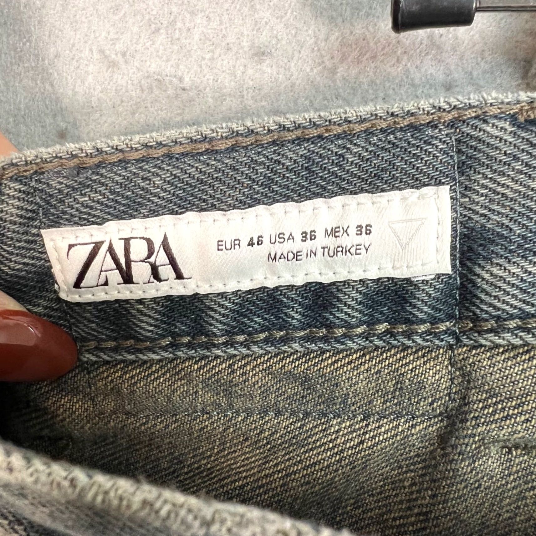 Zara Zara Jeans Mens Size 36 Straight Leg Denim 5-Pocket Blue Cotton Jeans Tight Rise Mid Vintage No Size US 36 / EU 52 - 3 Thumbnail