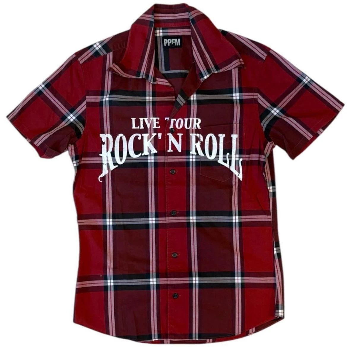PPFM PPFM red check pattern ‘Rock N Roll’ T-shirt Size US S / EU 44-46 / 1 - 1 Thumbnail