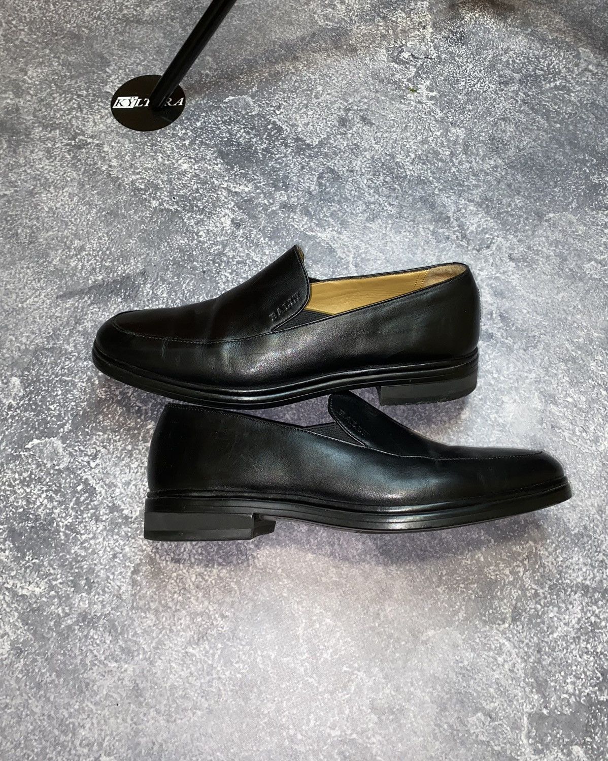 Bally Leather Slip On Loafers