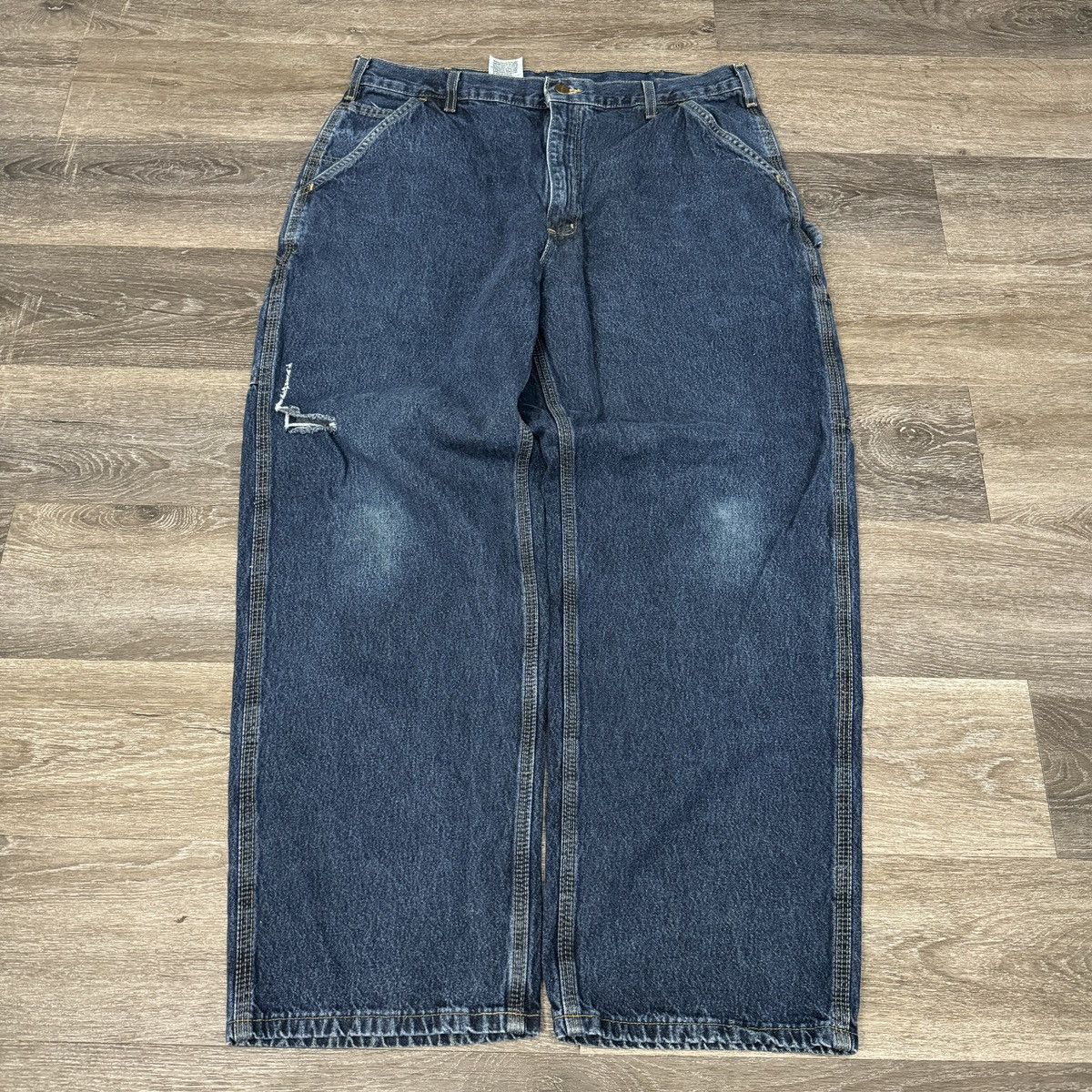 Carhartt × Vintage Essential Vintage y2k Carhartt wide leg navy blue jeans Size US 36 / EU 52 - 2 Thumbnail