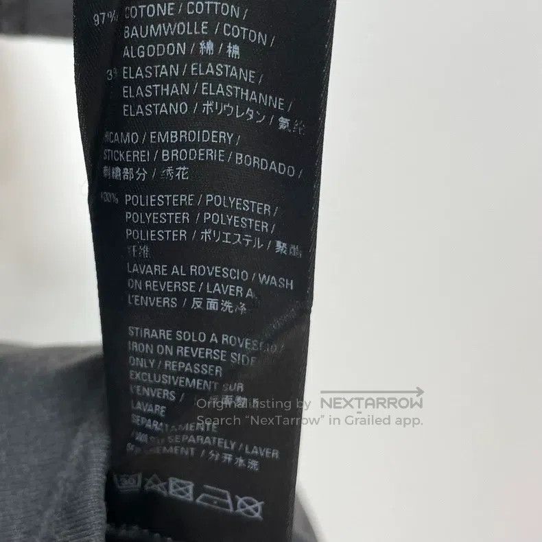 Balenciaga Balenciaga Black Gray Embroidered Logo Short Sleeve T-Shir Size US XS / EU 42 / 0 - 6 Thumbnail