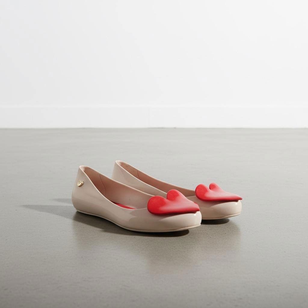 Melissa The Melissa Heart Rubber Ballerinas Size US 4.5 / IT 34.5 - 4 Thumbnail