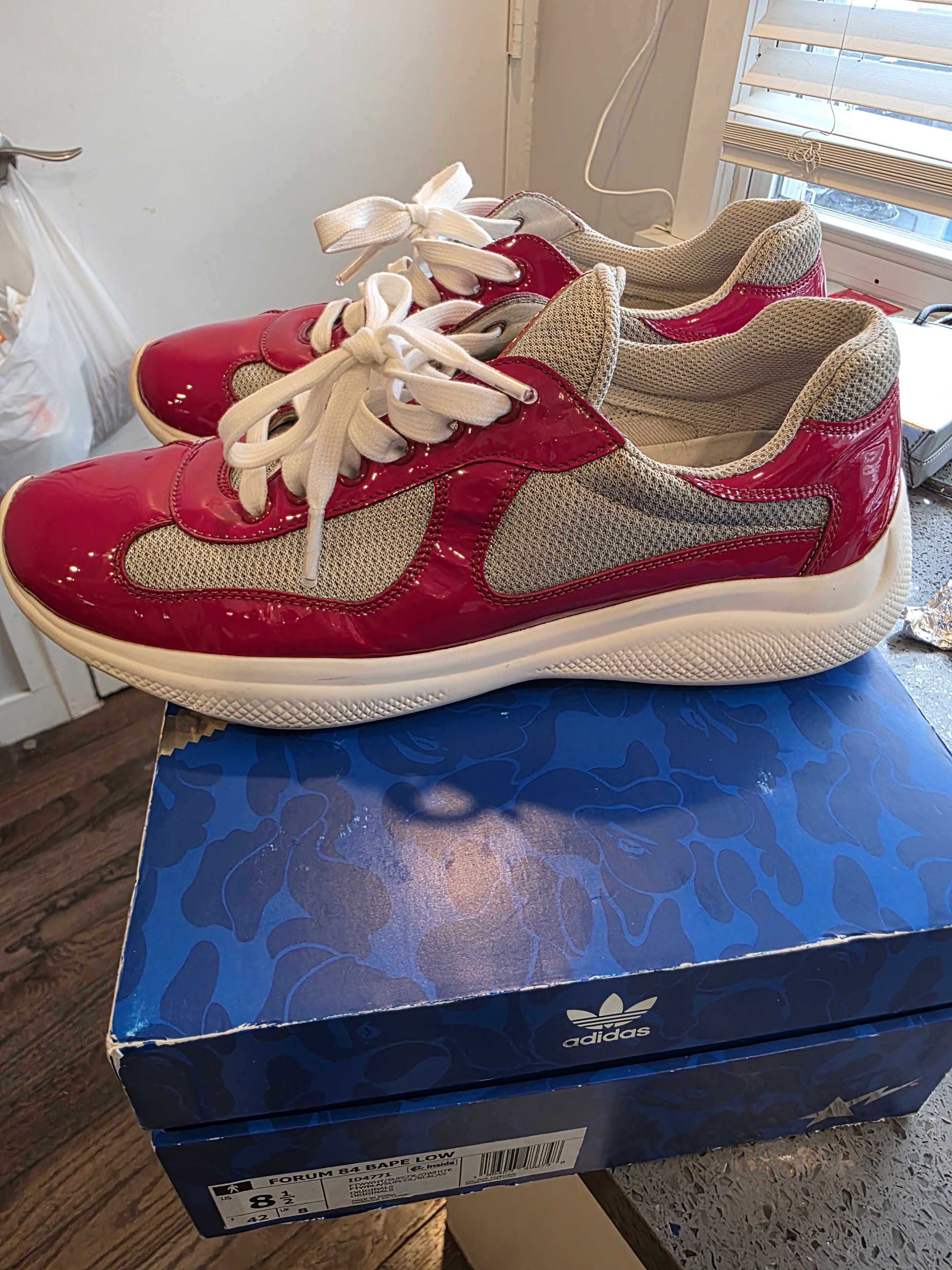 Prada Red Prada America's Cup Sneakers Size US 9 / EU 42 - 1 Thumbnail