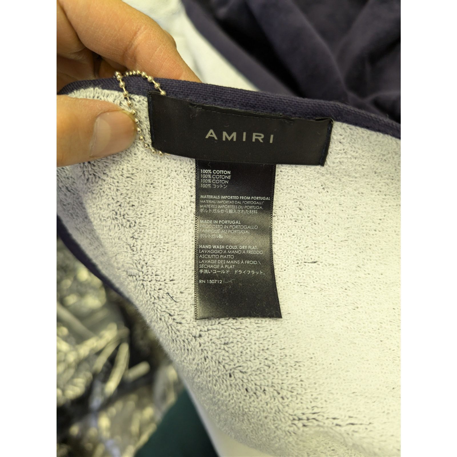Amiri o1rshd1 Size: OS / Q:5 / Small Logo Towel in Dark Navy Size ONE SIZE - 20 Thumbnail
