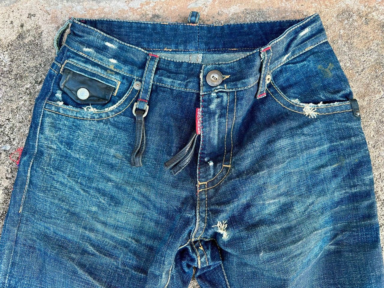 Dsquared2 Dsquared2 Tartan Leather Distressed Jeans Size US 30 / EU 46 - 3 Thumbnail