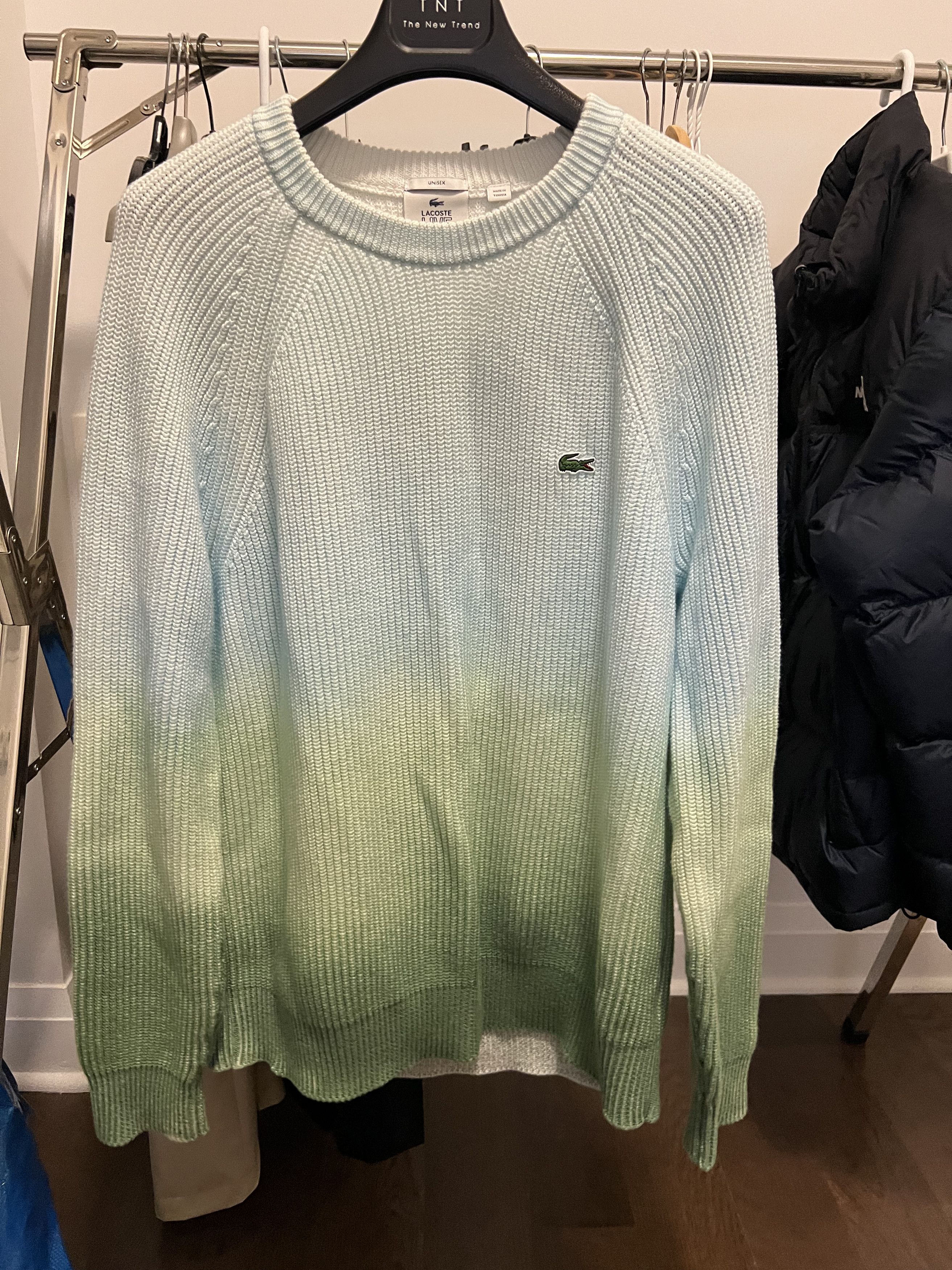 Lacoste Crew Neck Ribbed Cotton Sweater Size US M / EU 48-50 / 2 - 2 Thumbnail