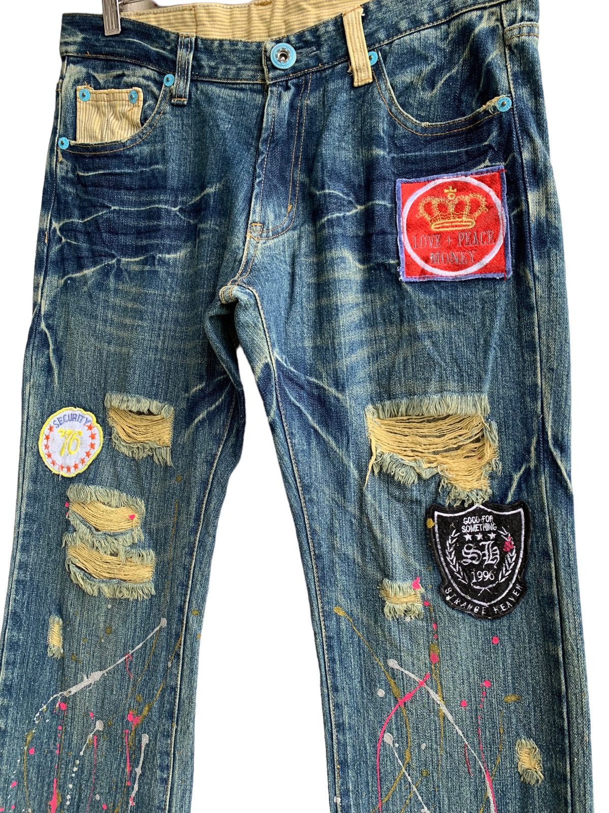 Japanese Brand Japanese Brand Distressed paint splatter jeans Size US 31 - 5 Thumbnail
