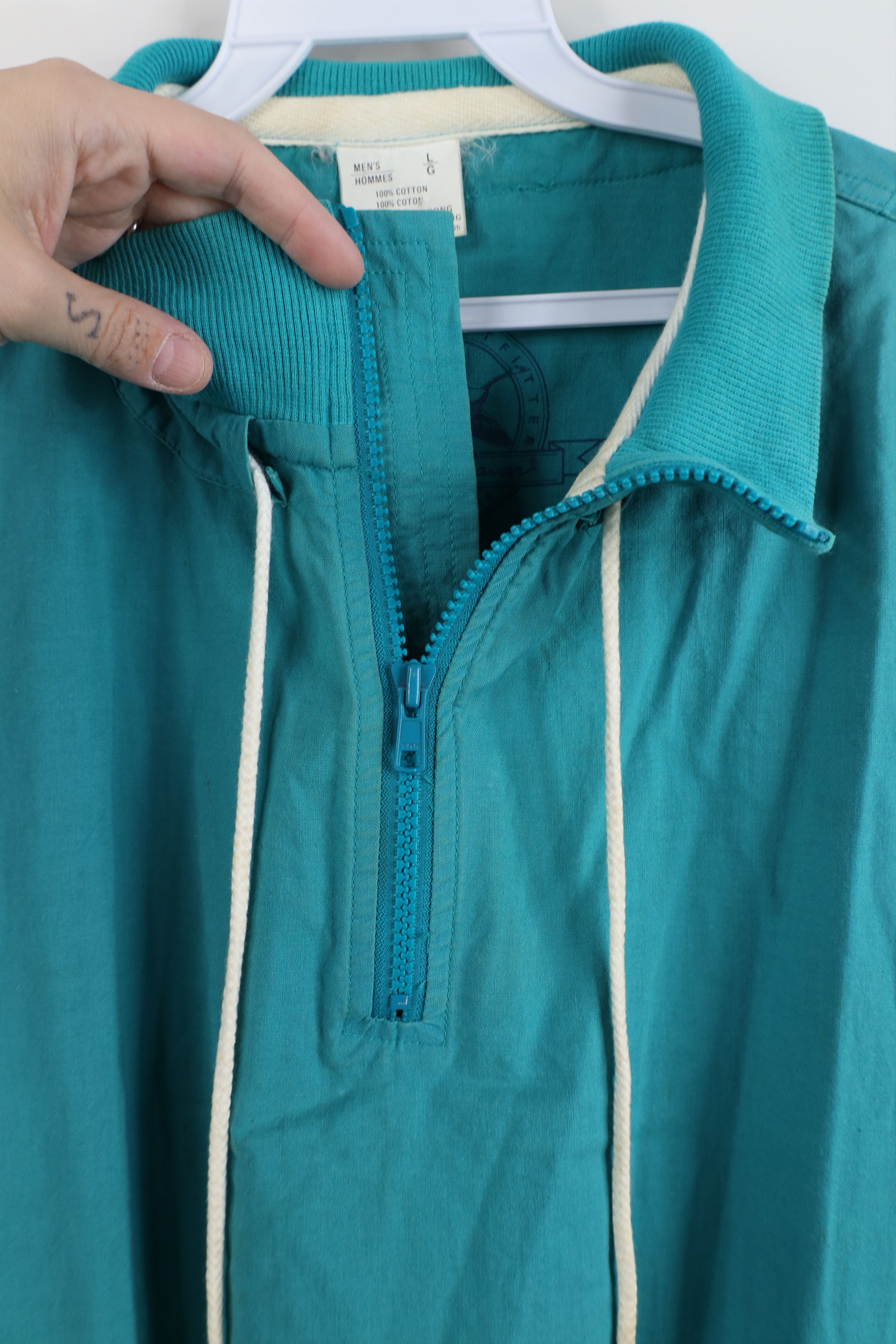 Eddie Bauer Vintage 90s Eddie Bauer Half Zip Pullover Jacket Teal Size US L / EU 52-54 / 3 - 4 Thumbnail