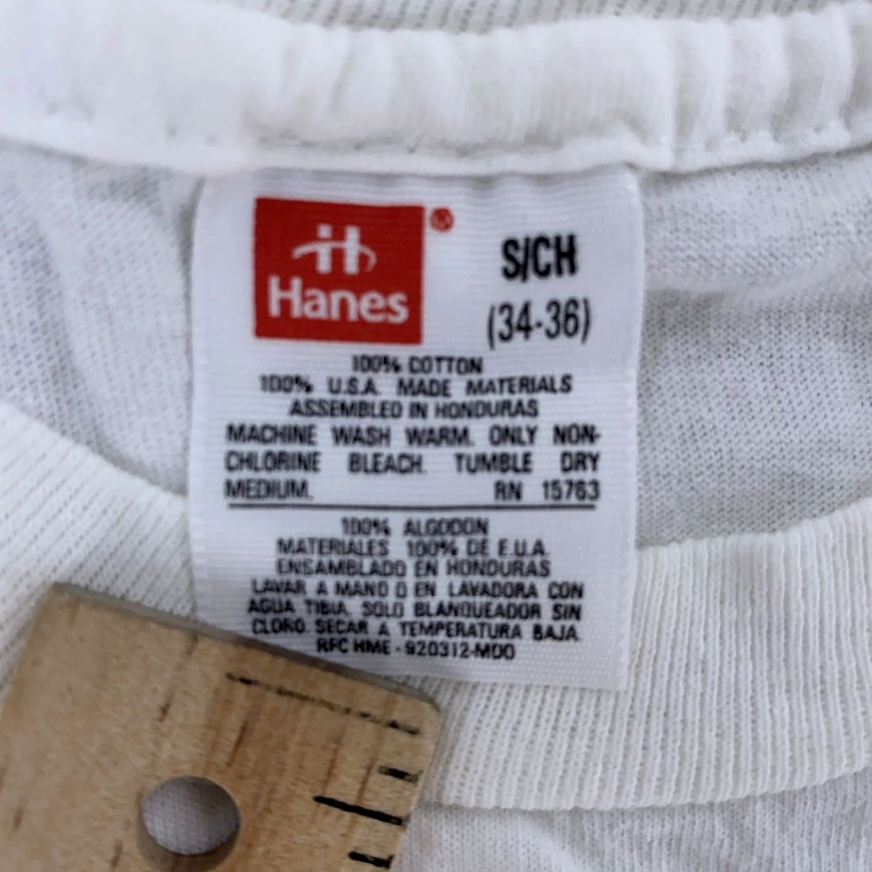 Hanes VINTAGE Hanes Blank Shirt XXS White T-Shirt Tee Crewneck Single Stitch 90s Mens XS? Size US XXS / EU 40 - 8 Thumbnail