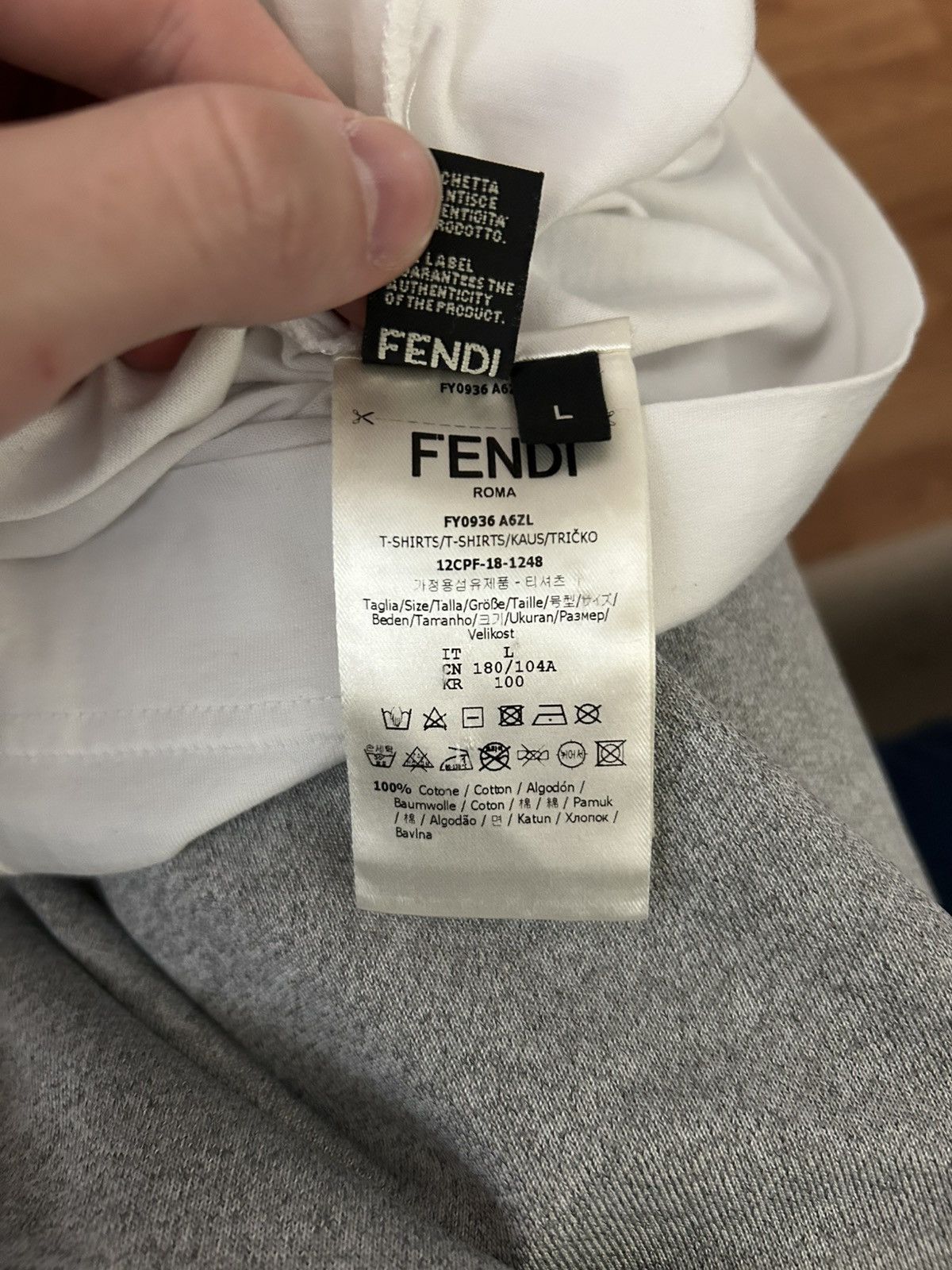 Fendi Fendi tee Size US L / EU 52-54 / 3 - 7 Thumbnail