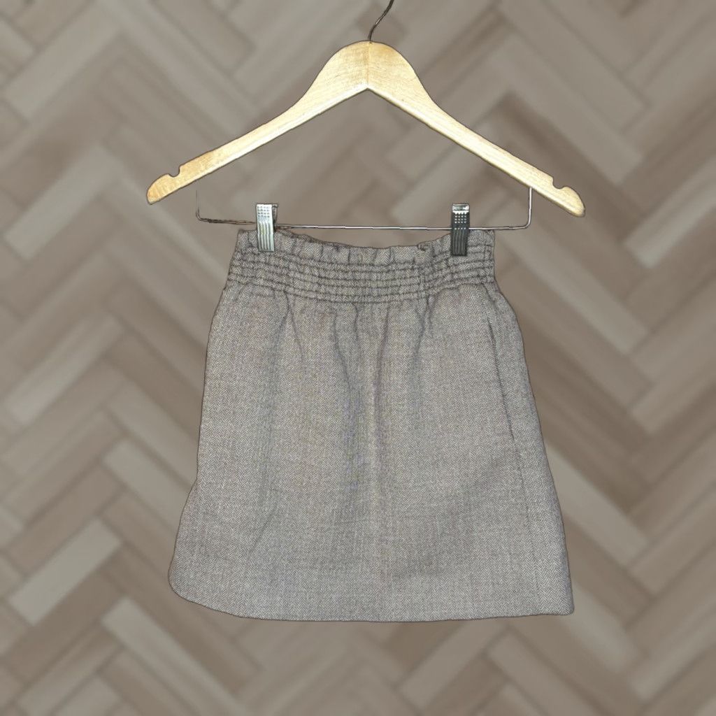 J.Crew J.Crew Skirt Womens 00 Brown Wool Mini Pull On Elastic Waist Pockets Lined Knit Short Vintage: No? Size 24" / US 00 / IT 34 - 1 Thumbnail