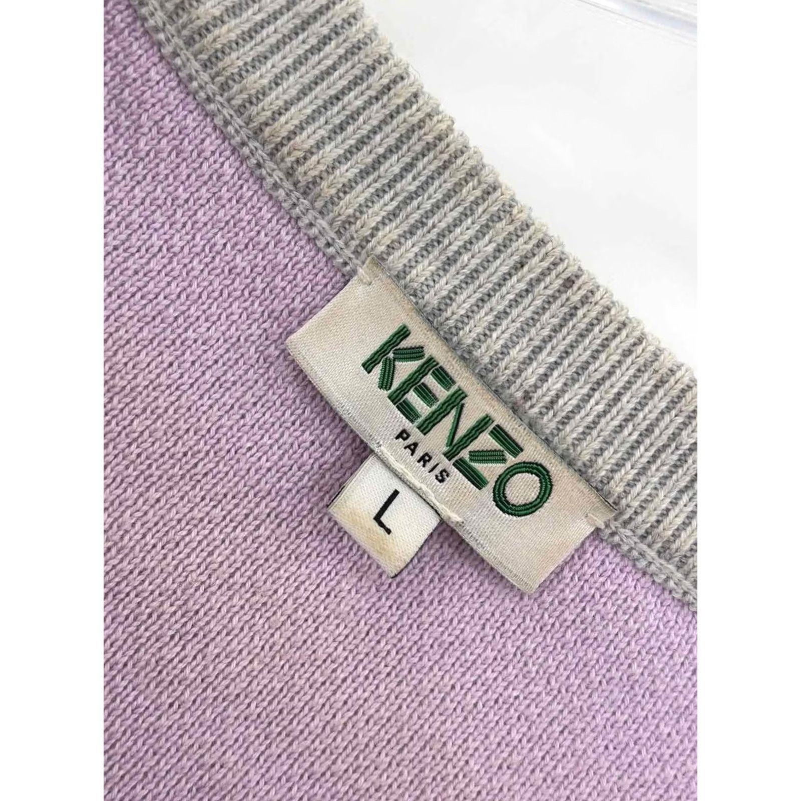 Kenzo Pre-Owned Kenzo Grey Size Large Graphic Sweater Size L / US 10 / IT 46 - 3 Thumbnail