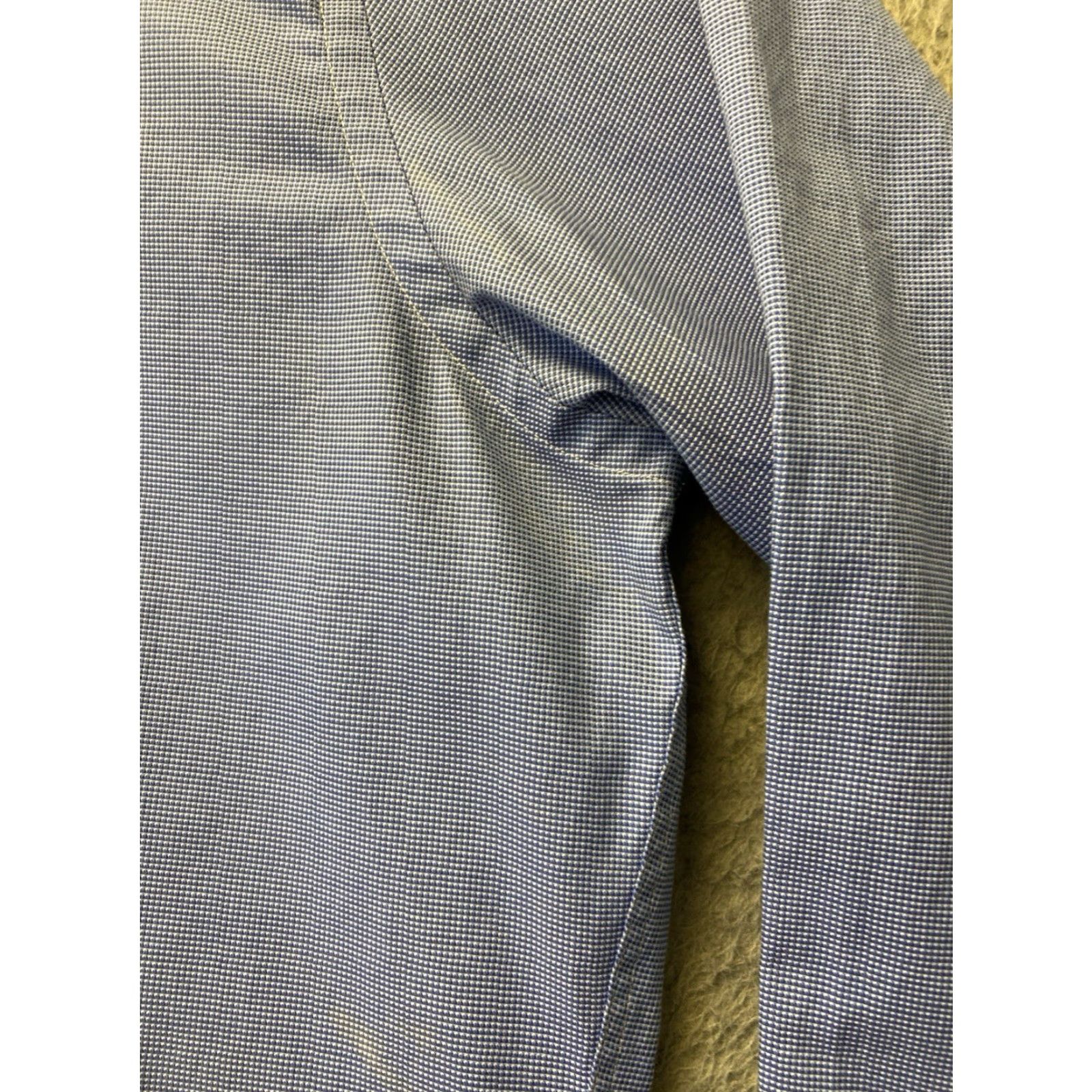 David Donahue DAVID DONAHUE Mens Button Shirt 17 34/35 Blue Cotton Dress Shirt Casual Business Party 17 Neck Spread Collar Barrel Cuff Size US XL / EU 56 / 4 - 5 Thumbnail
