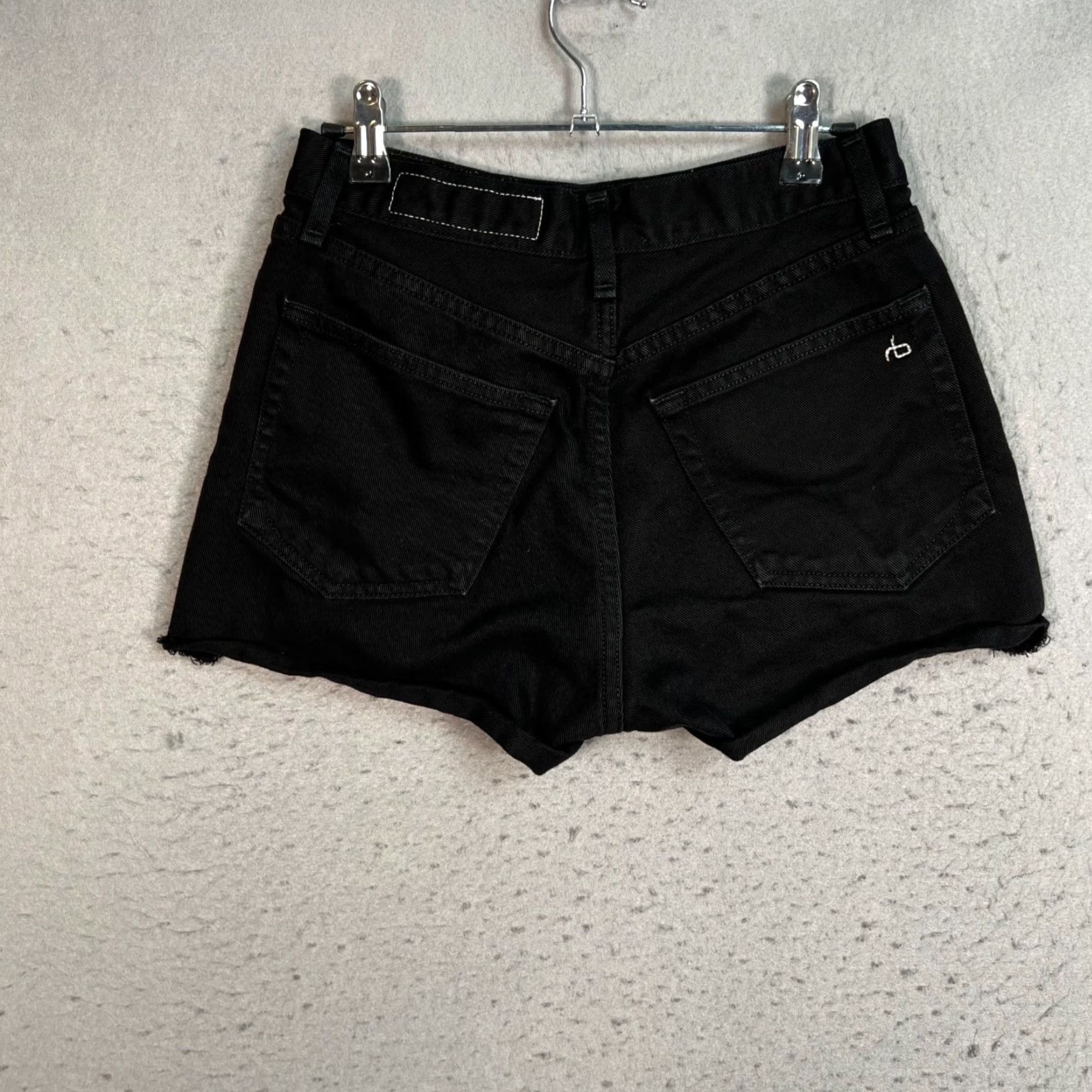 Rag & Bone Rag & Bone Womens Shorts Size 25 Black Denim Cutoff Size 42" / US 20 - 2 Thumbnail