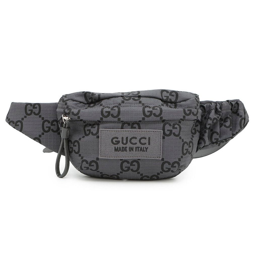 Gucci Gucci Grey GG Nylon Ripstop Belt Bag Black Size ONE SIZE - 1 Thumbnail