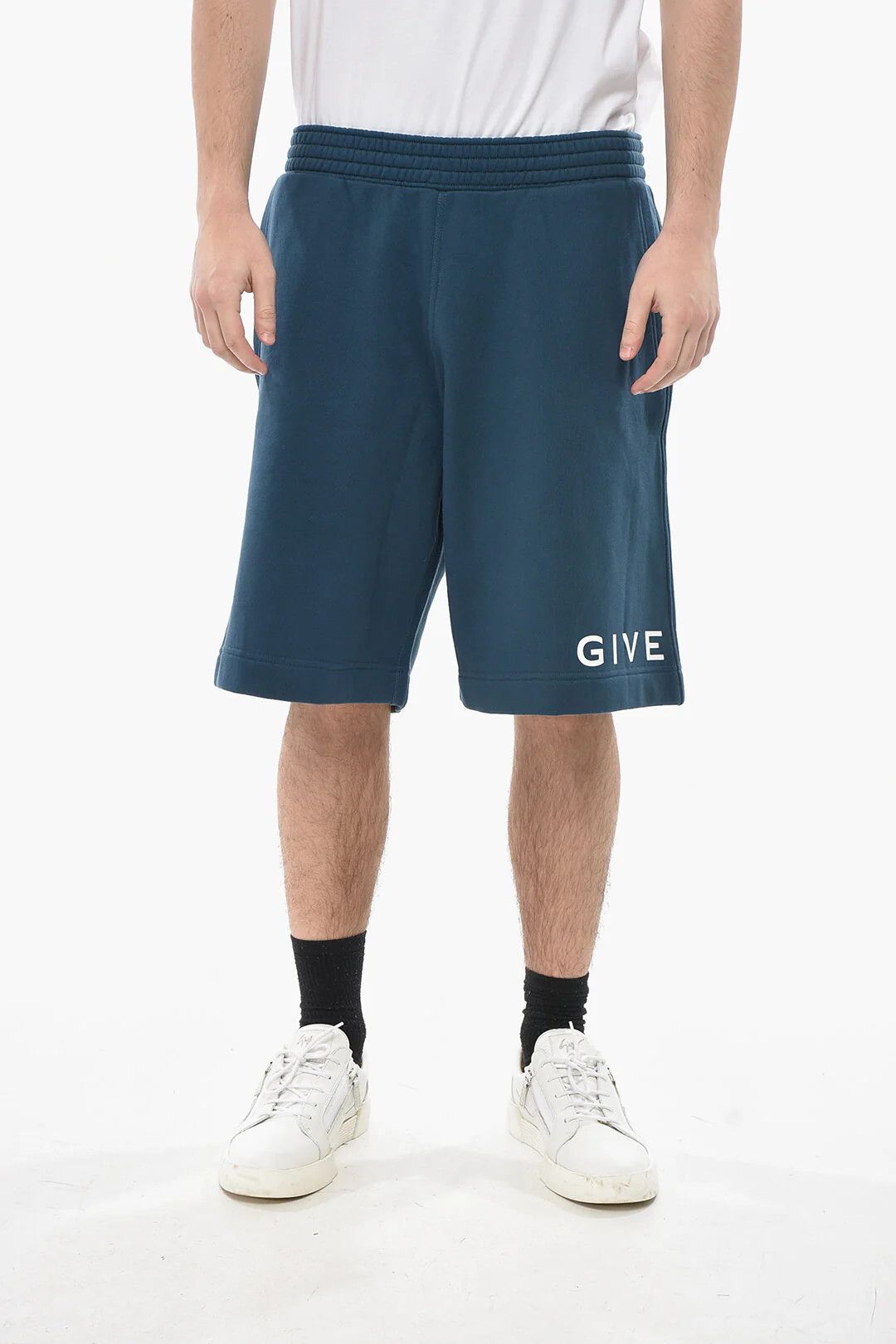 Givenchy og1mm0326 Brushed-Jersey Short in Blue Size US 36 / EU 52 - 1 Thumbnail